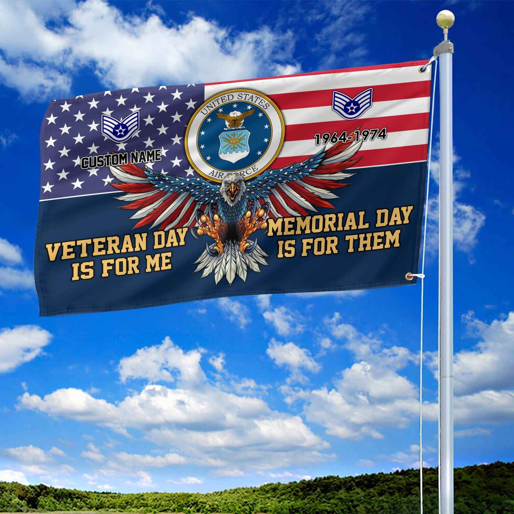 USAF Custom Grommet Flag VPVC106804, Gifts For Air Force Veteran, Best Gifts On Father's Day, Armed Forces Day, Independence Day, Veterans Day.