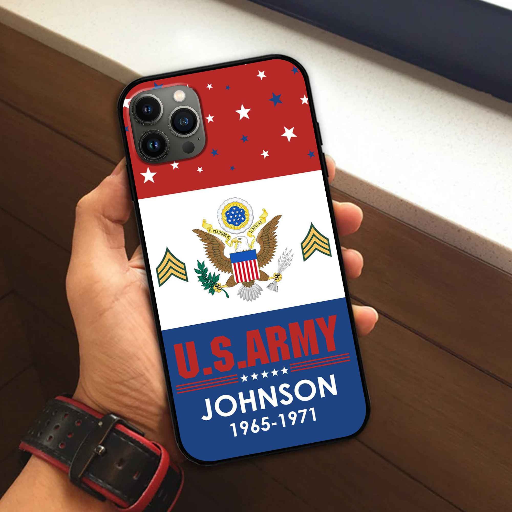 US Army Custom Phone Case VPVC501801, Gifts For Army Veteran, Best Gifts On Father's Day, Armed Forces Day, Independence Day, Veterans Day.