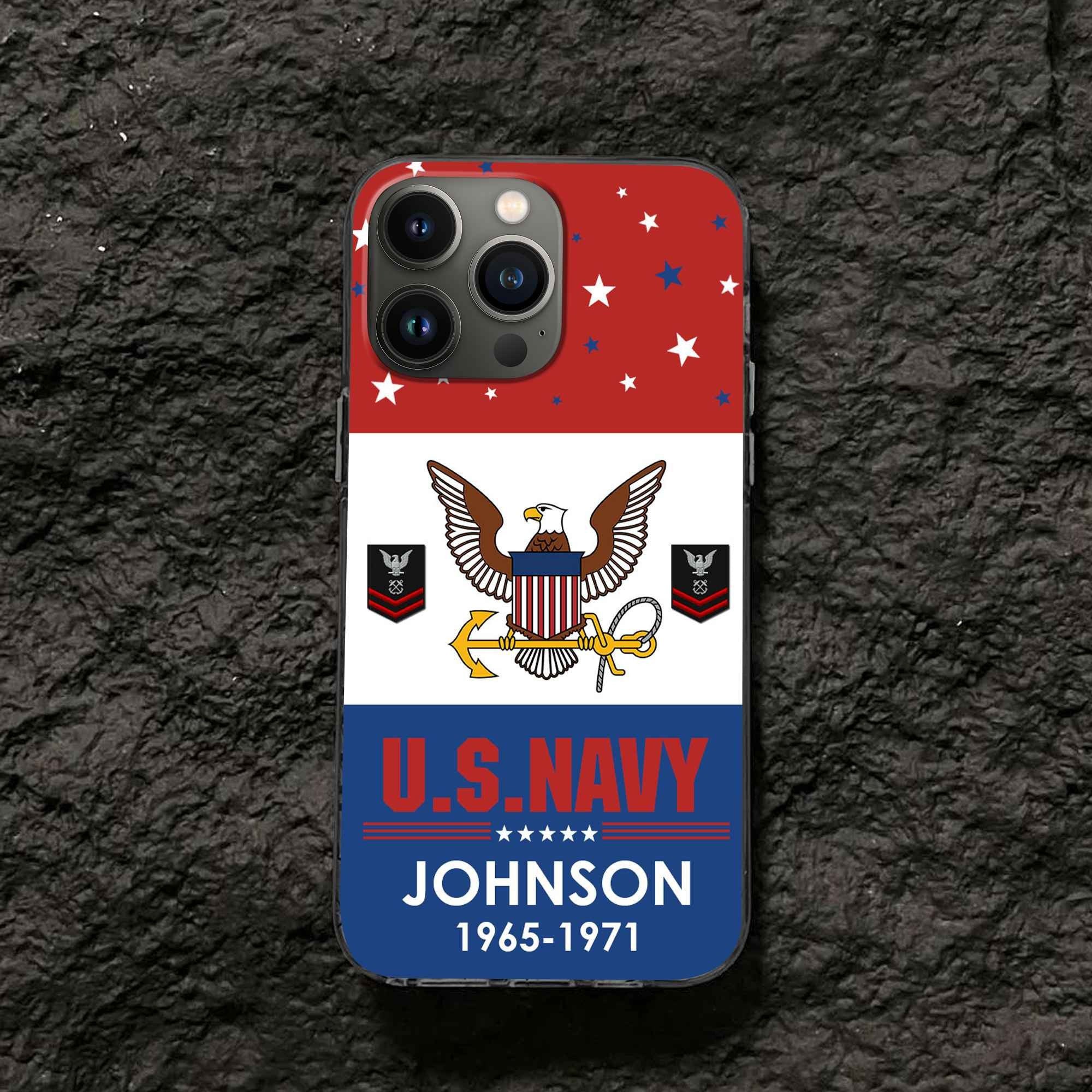 US Navy Custom Phone Case VPVC501802, Gifts For Navy Veteran, Best Gifts On Father's Day, Armed Forces Day, Independence Day, Veterans Day.
