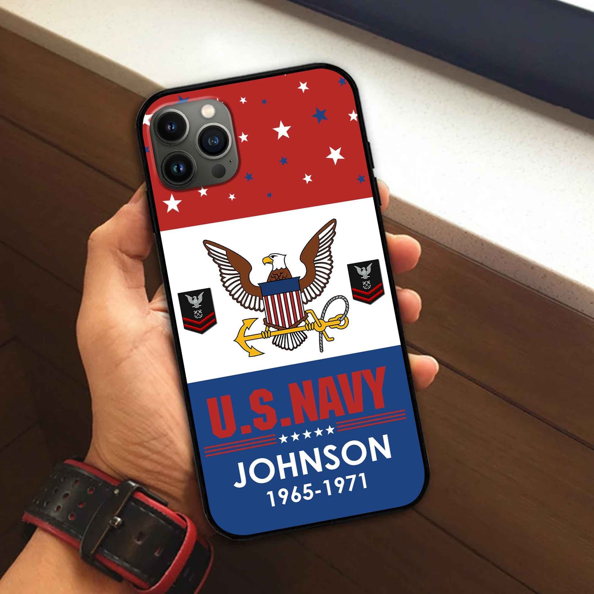 US Navy Custom Phone Case VPVC501802, Gifts For Navy Veteran, Best Gifts On Father's Day, Armed Forces Day, Independence Day, Veterans Day.
