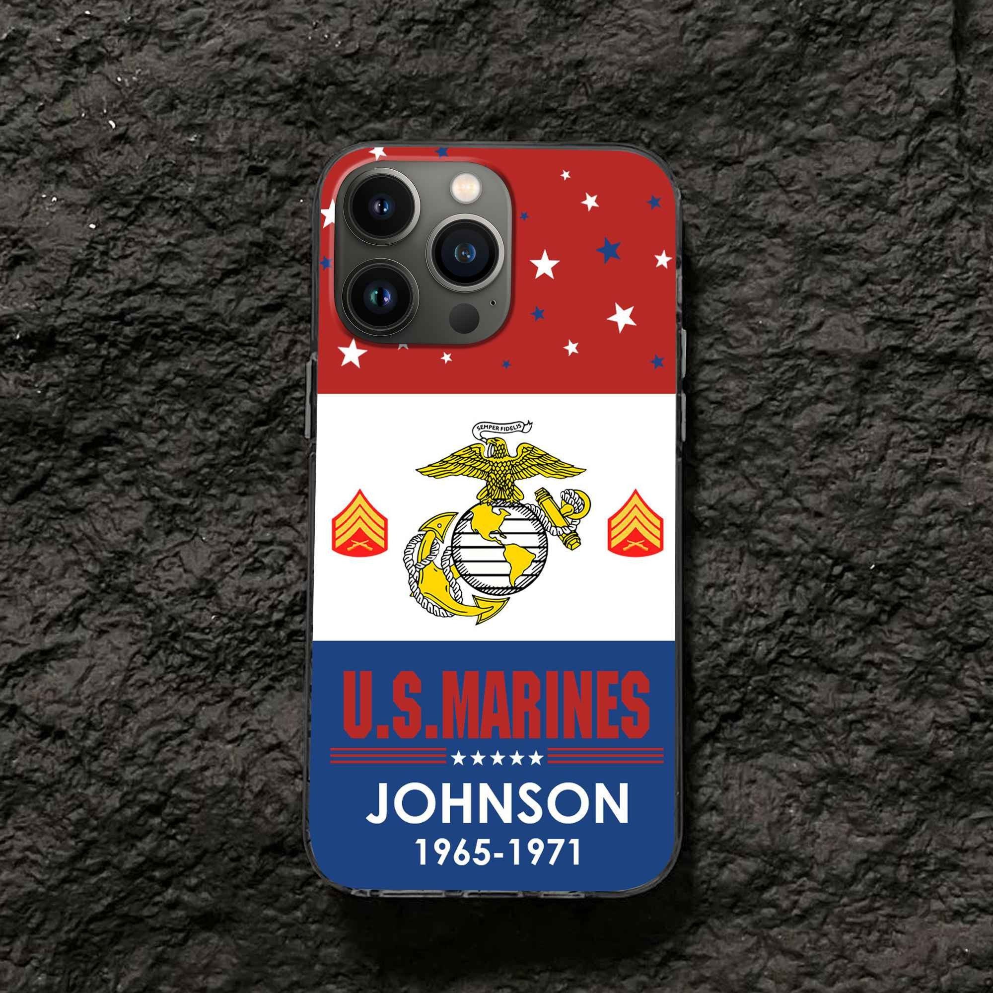 USMC Custom Phone Case VPVC501803, Gifts For Marine Veteran, Best Gifts On Father's Day, Armed Forces Day, Independence Day, Veterans Day.
