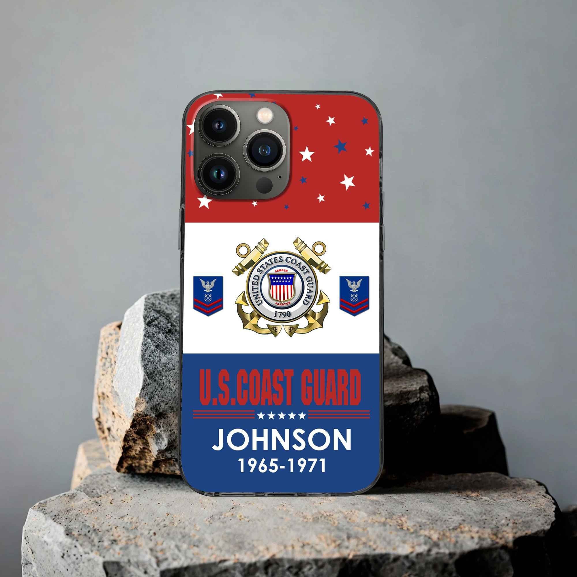 USCG Custom Phone Case VPVC501805, Gifts For Coast Guard Veteran, Best Gifts On Father's Day, Armed Forces Day, Independence Day, Veterans Day.
