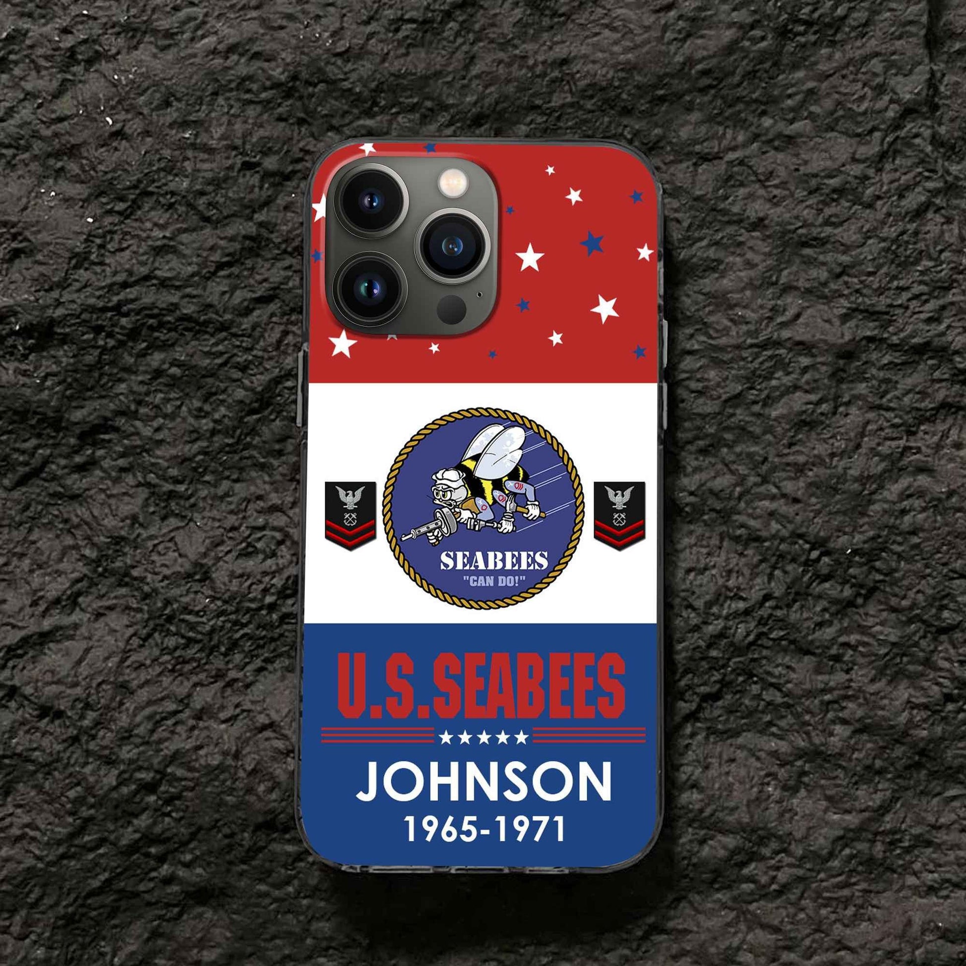 US Seabees Custom Phone Case VPVC501809, Gifts For Seabees Veteran, Best Gifts On Father's Day, Armed Forces Day, Independence Day, Veterans Day.