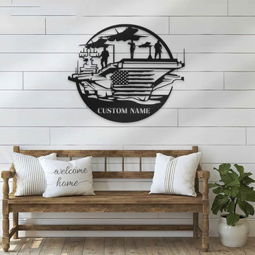 Premium Custom US Veteran Metal Signs VPVC901132, Gifts For Veteran, US Navy Veteran Sign Gifts Independence Day Veteran Day Patriotic Decor