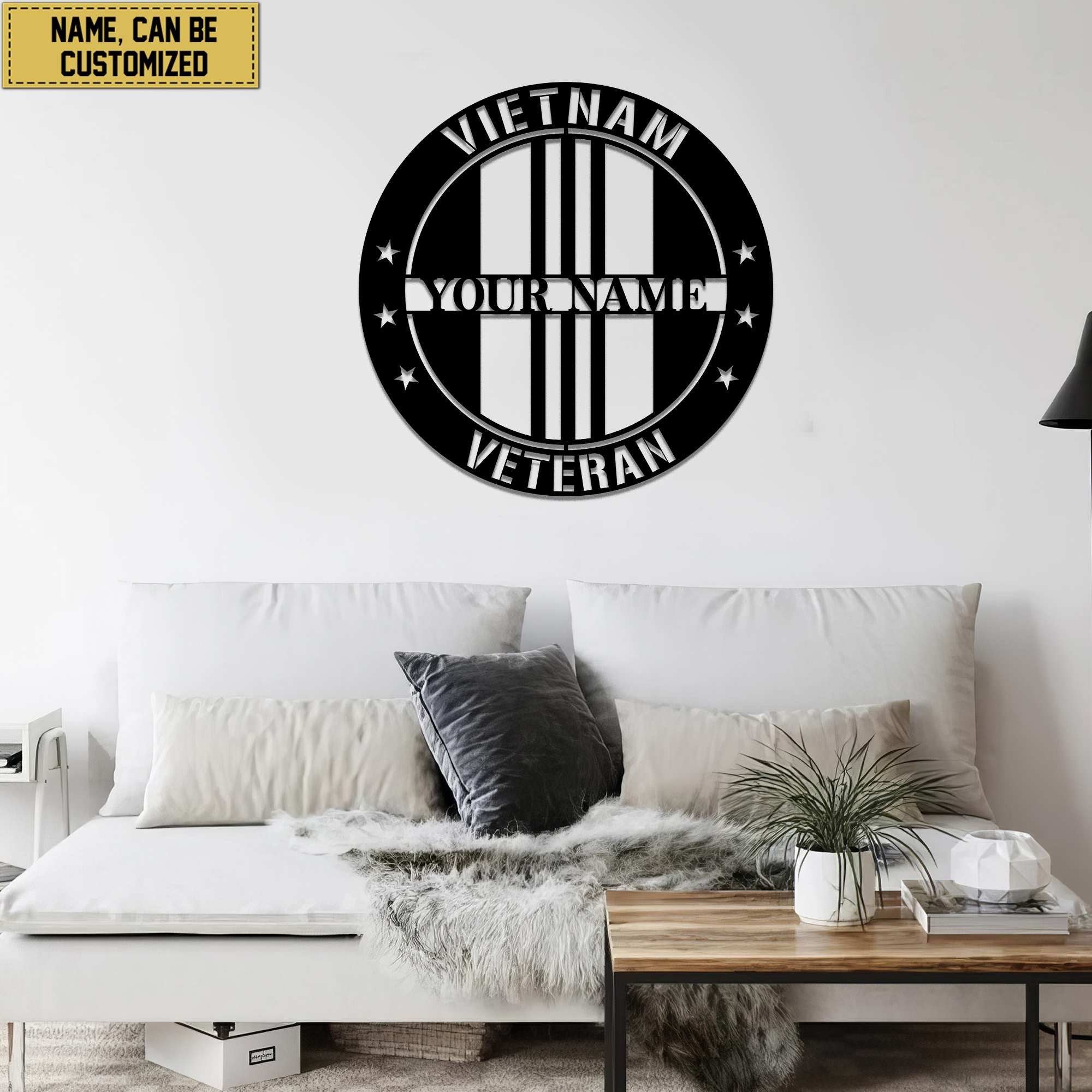 Premium Custom Vietnam Veteran Metal Signs VPVC900706, Gifts For Vietnam Veteran, Best Gifts On Father's Day, Armed Forces Day, Independence Day, Veterans Day.