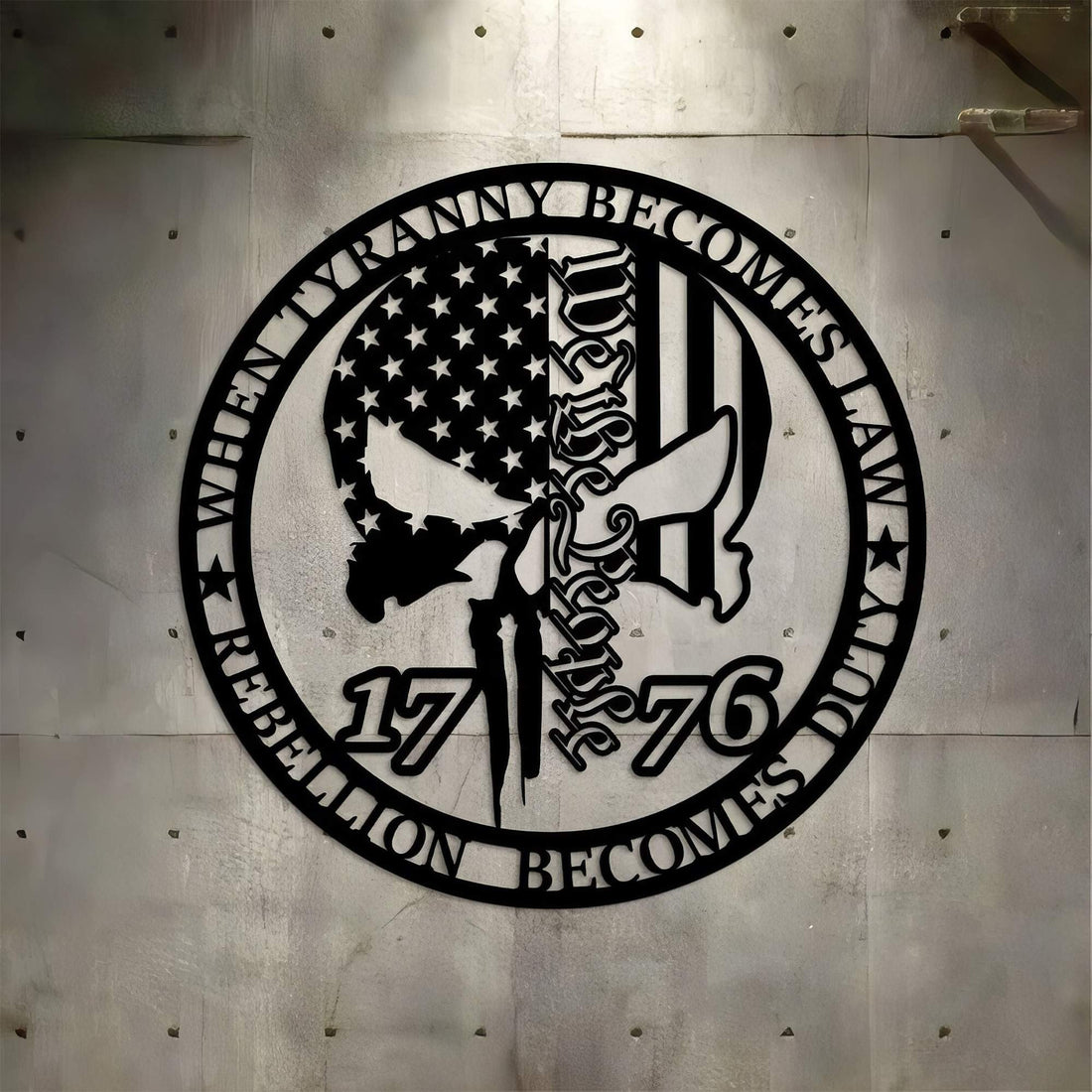 Premium US Veteran Metal Signs VPVC901168, Gifts For US Veteran, When Tyranny Becomes Law Rebellion Becomes Duty Independence Day Veteran Day Patriotic Decor Metal Sign