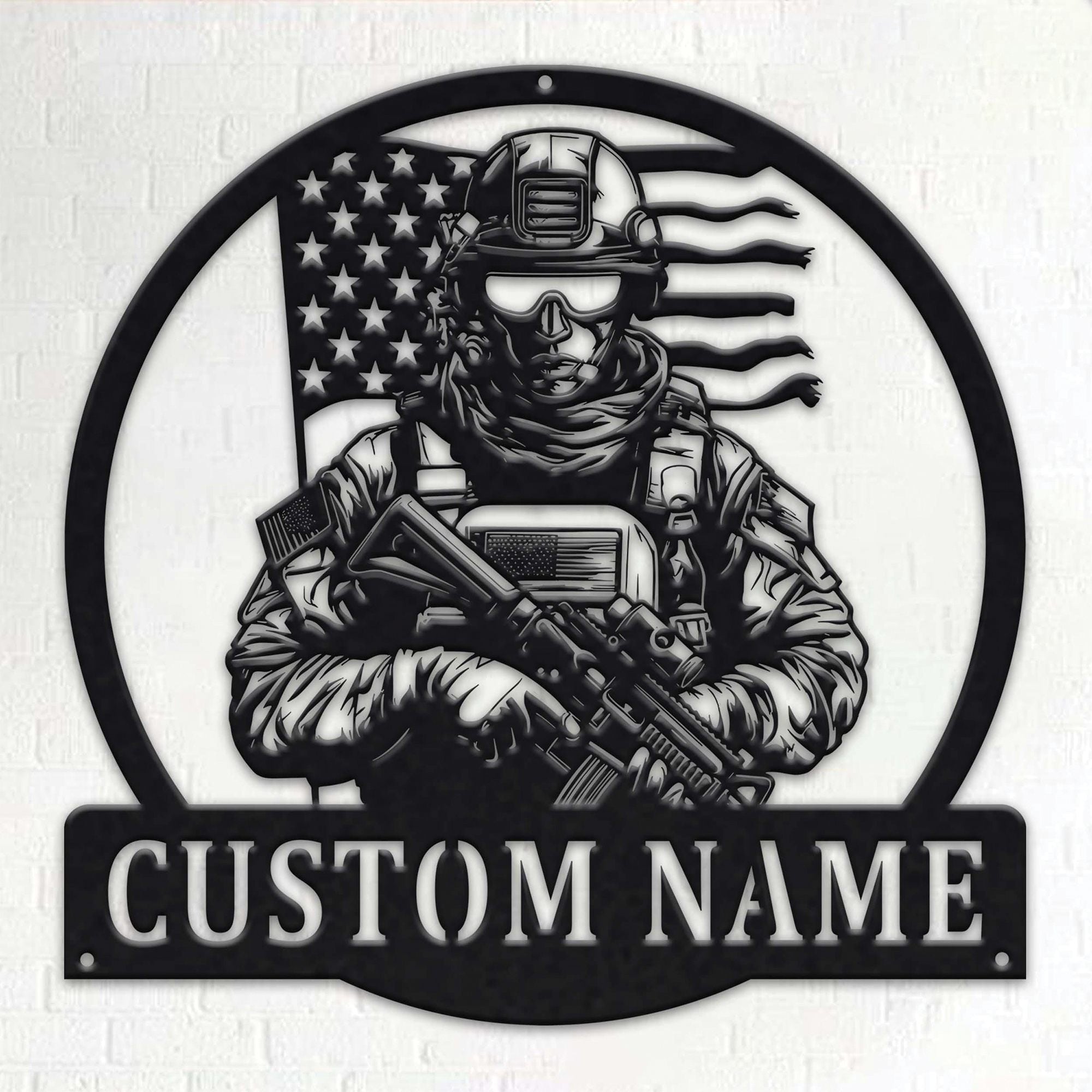 Premium Custom US Veteran Metal Signs VPVC901181, Gifts For US Veteran, Man Cave Decor, Metal Wall Decor, Custom Armory Wall Art, Veteran Gift, Papa Gifts