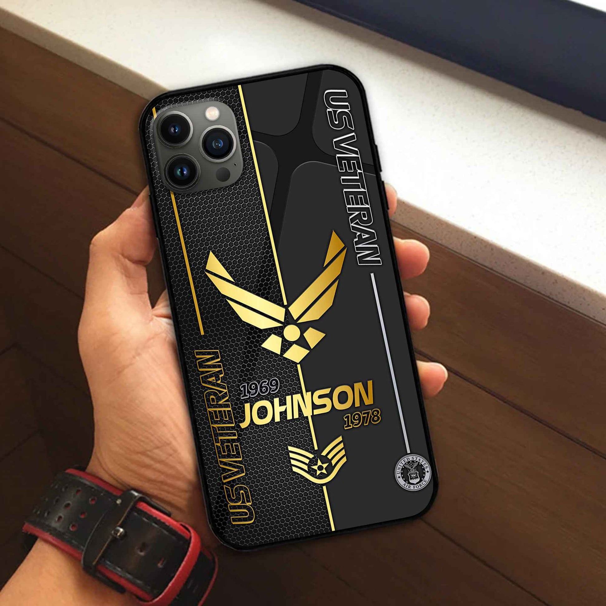 Unique Custom Name, Rank, Year USAF Phone Case VPVC502704, Gifts For Air Force Veteran, Gifts For Dad, For Husband, Best Gifts On Father's Day, Independence Day, Veterans Day.