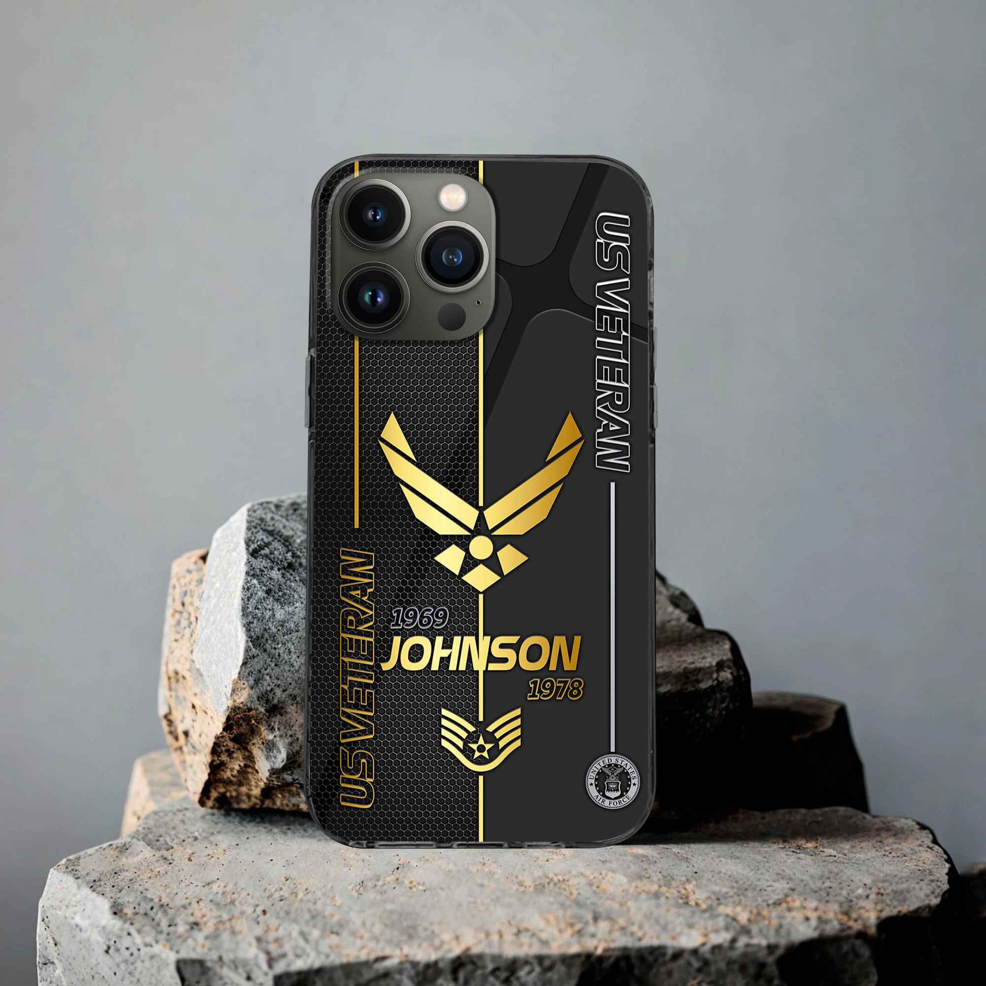 Unique Custom Name, Rank, Year USAF Phone Case VPVC502704, Gifts For Air Force Veteran, Gifts For Dad, For Husband, Best Gifts On Father's Day, Independence Day, Veterans Day.