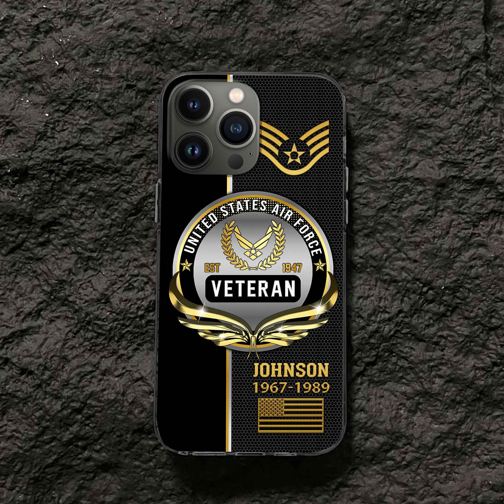 USAF Custom Phone Case VPVC502904, Gifts For Air Force Veteran, Best Gifts On Father's Day, Armed Forces Day, Independence Day, Veterans Day.