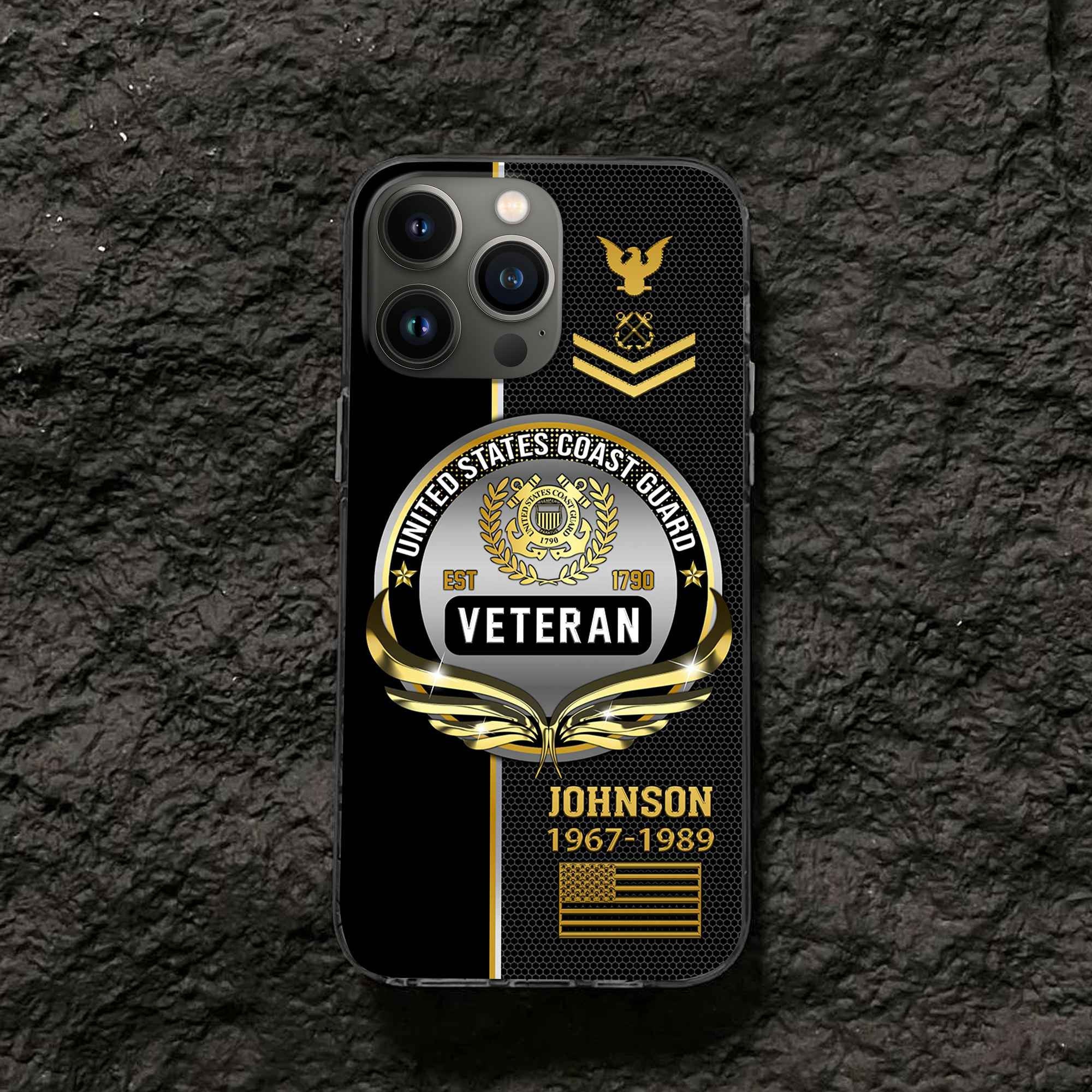 USCG Custom Phone Case VPVC502905, Gifts For Coast Guard Veteran, Best Gifts On Father's Day, Armed Forces Day, Independence Day, Veterans Day.