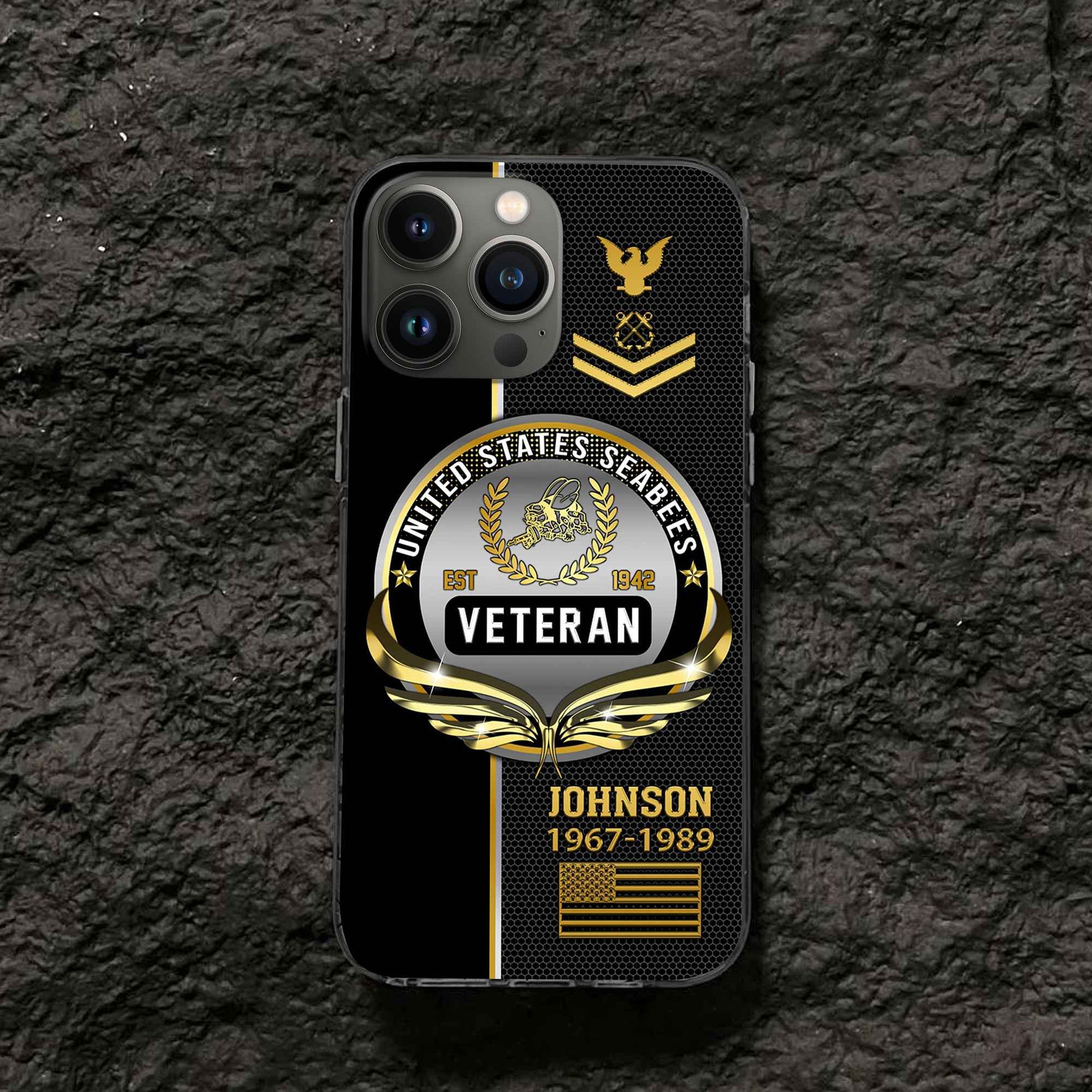US Seabees Custom Phone Case VPVC502909, Gifts For Seabees Veteran, Best Gifts On Father's Day, Armed Forces Day, Independence Day, Veterans Day.