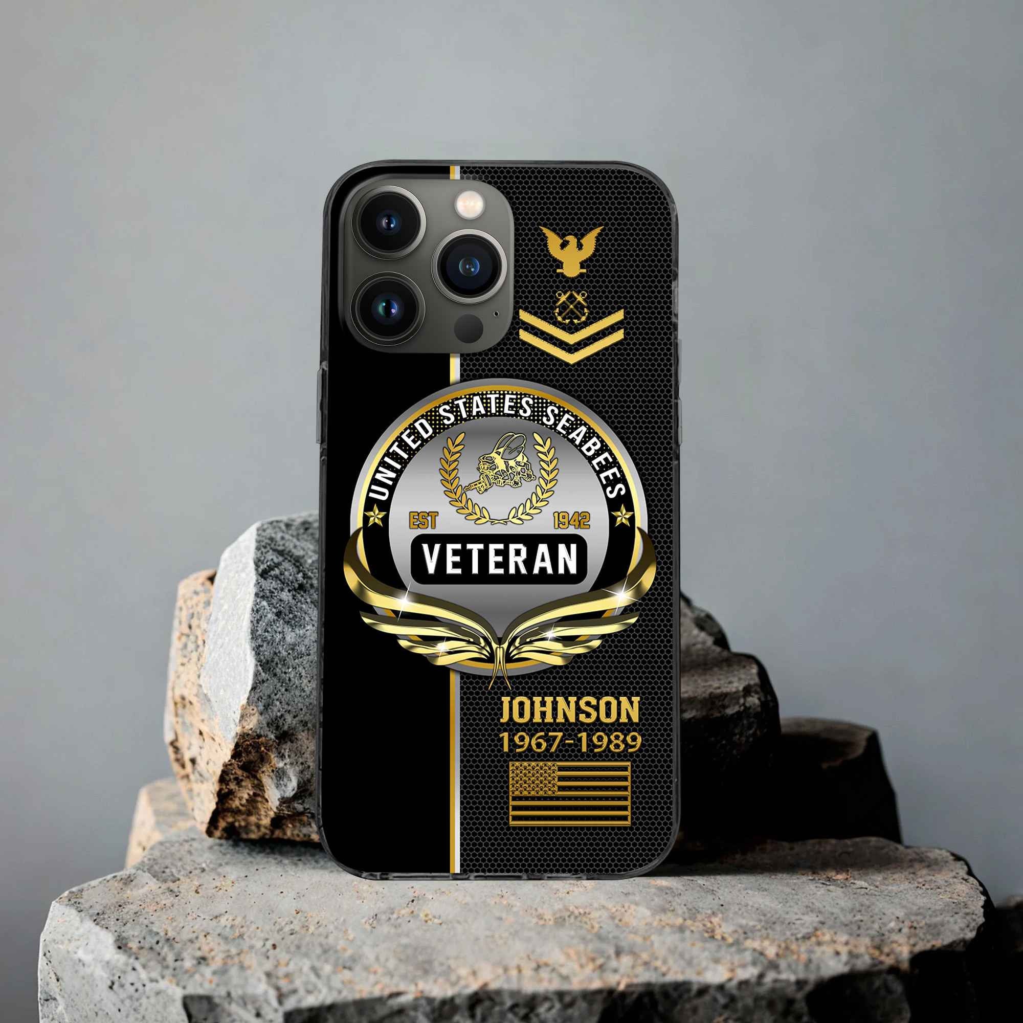 US Seabees Custom Phone Case VPVC502909, Gifts For Seabees Veteran, Best Gifts On Father's Day, Armed Forces Day, Independence Day, Veterans Day.