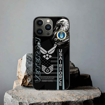 Unique Custom Name, Rank, Year USAF Phone Case VPVC503204, Gifts For Air Force Veteran, Gifts For Dad, For Husband, Best Gifts On Father's Day, Independence Day, Veterans Day.