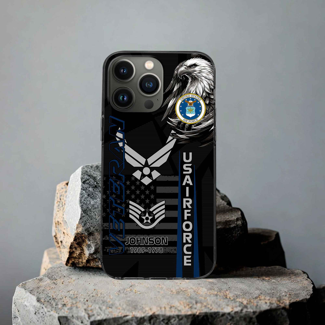 Unique Custom Name, Rank, Year USAF Phone Case VPVC503212, Gifts For Air Force Veteran, Gifts For Dad, For Husband, Best Gifts On Father's Day, Independence Day, Veterans Day.