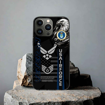Unique Custom Name, Rank, Year USAF Phone Case VPVC503212, Gifts For Air Force Veteran, Gifts For Dad, For Husband, Best Gifts On Father's Day, Independence Day, Veterans Day.