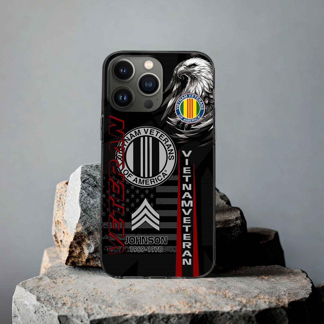 Unique Custom Name, Rank,Year Vietnam Veteran Phone Case VPVC503206, Gifts For Vietnam Veteran, Gifts For Dad, For Husband, Best Gifts On Father's Day, Independence Day, Veterans Day.