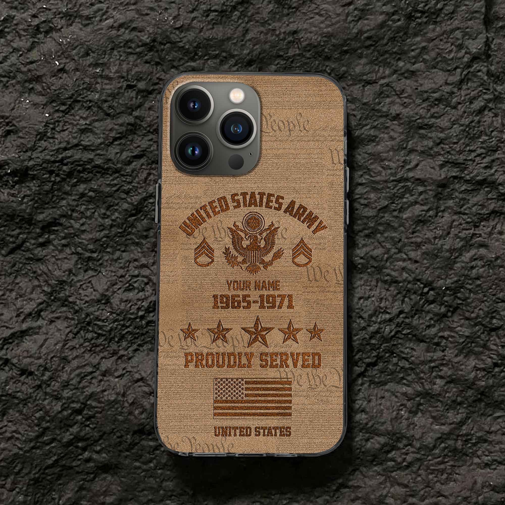 US Army Custom Phone Case VPVC503401, Gifts For Army Veteran, Best Gifts On Father's Day, Armed Forces Day, Independence Day, Veterans Day.