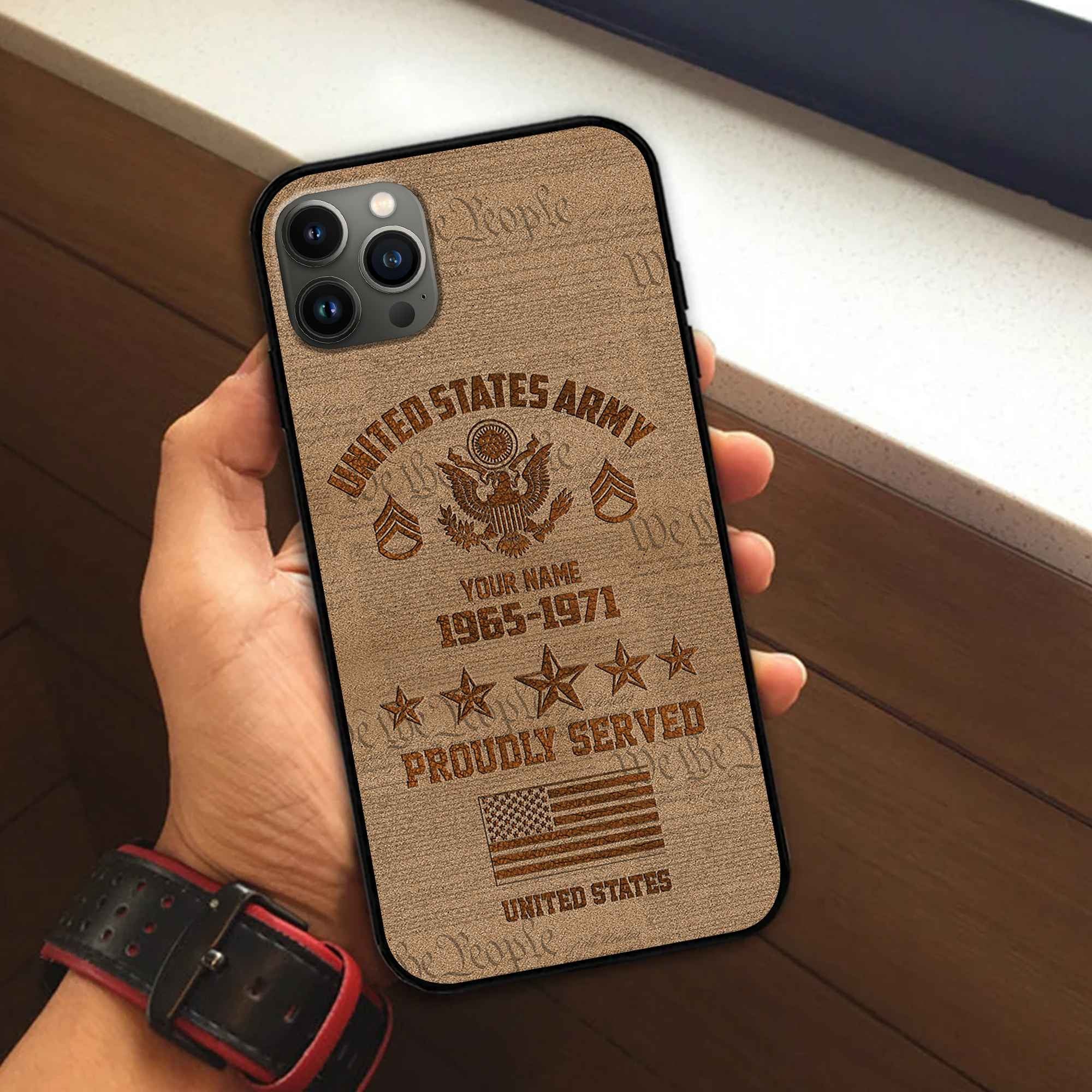 US Army Custom Phone Case VPVC503401, Gifts For Army Veteran, Best Gifts On Father's Day, Armed Forces Day, Independence Day, Veterans Day.