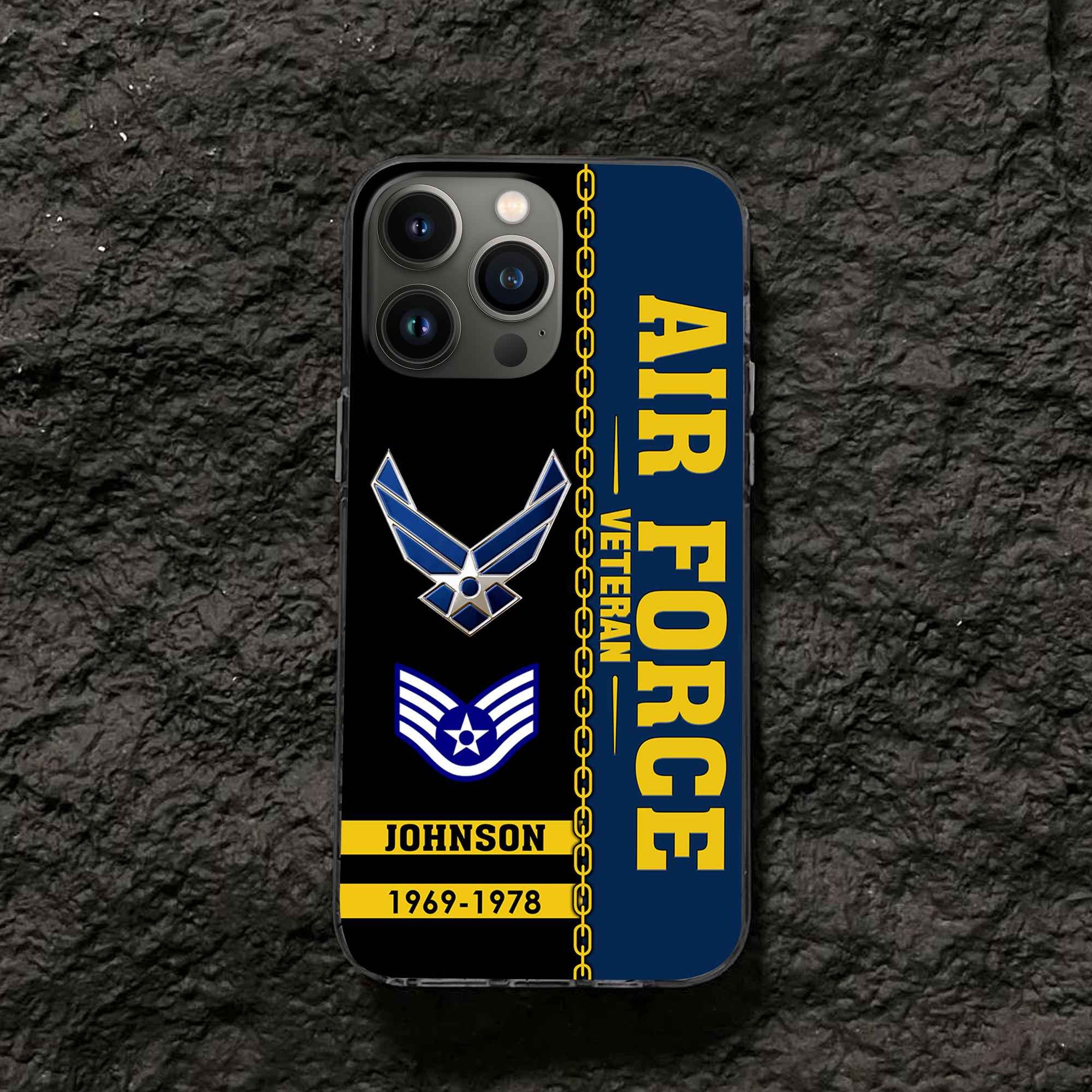 Unique Custom Name, Rank, Year USAF Phone Case VPVC503712, Gifts For Air Force Veteran, Gifts For Dad, For Husband, Best Gifts On Father's Day, Independence Day, Veterans Day.