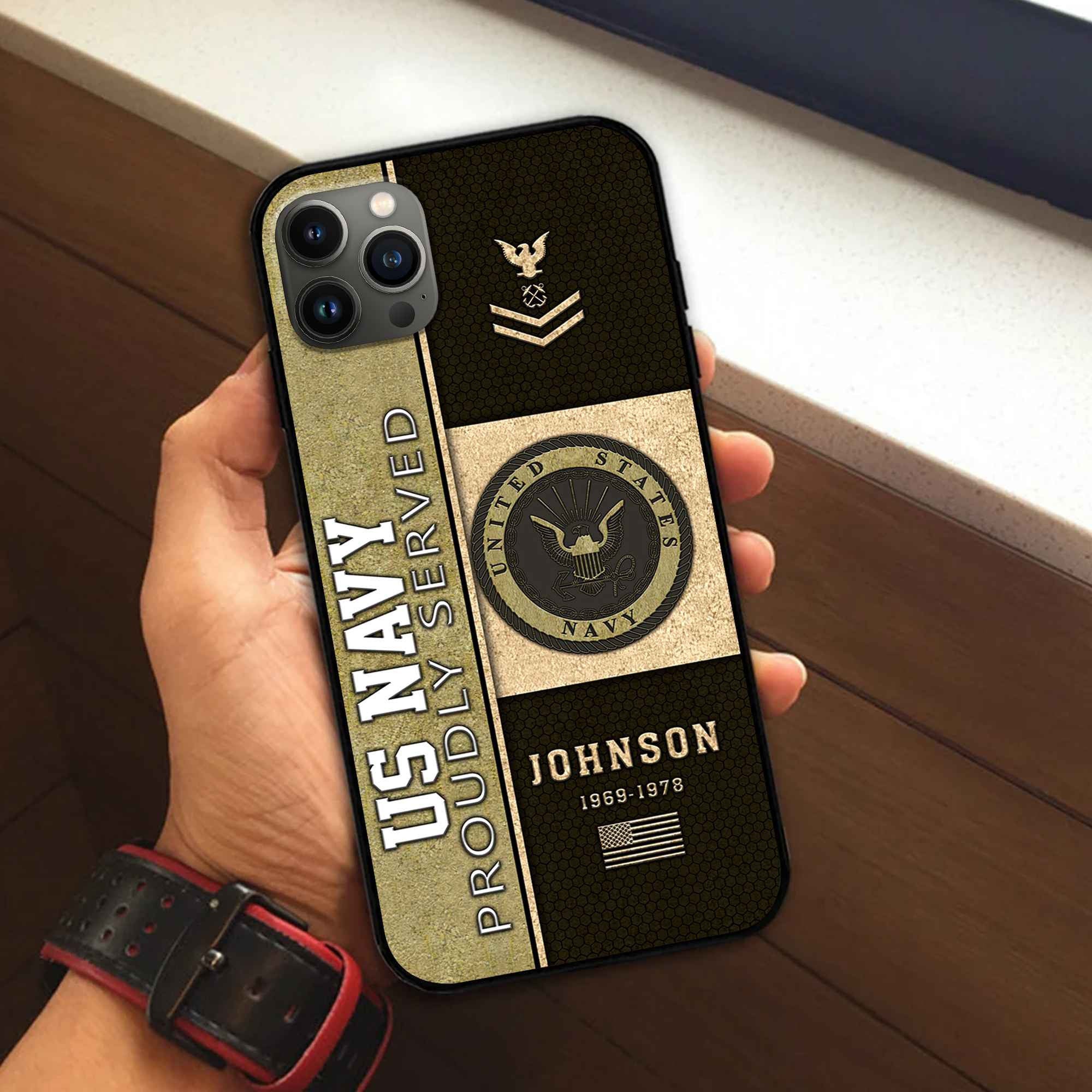 US Navy Custom Phone Case VPVC503902, Gifts For Navy Veteran, Best Gifts On Father's Day, Armed Forces Day, Independence Day, Veterans Day.