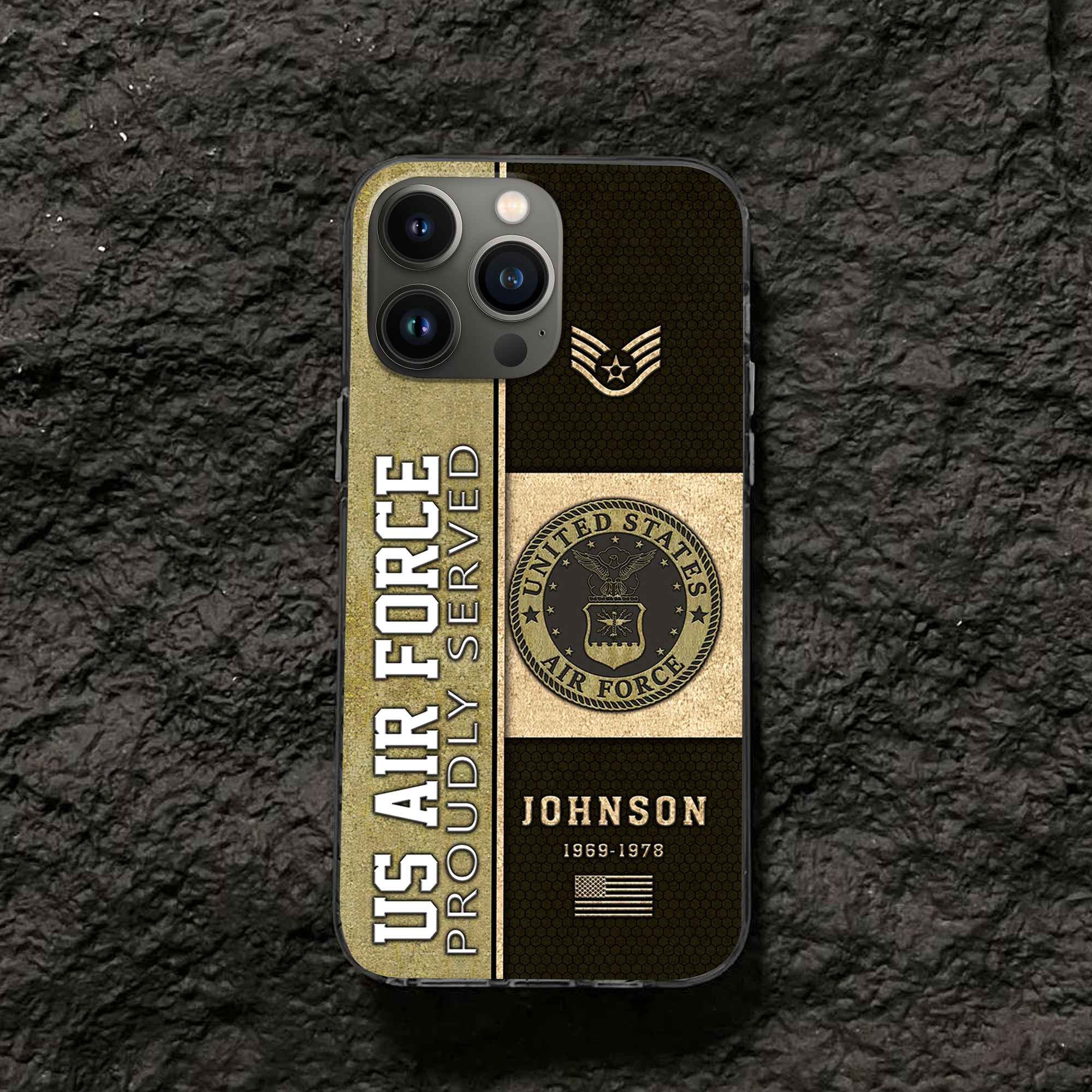 USAF Custom Phone Case VPVC503904, Gifts For Air Force Veteran, Best Gifts On Father's Day, Armed Forces Day, Independence Day, Veterans Day.
