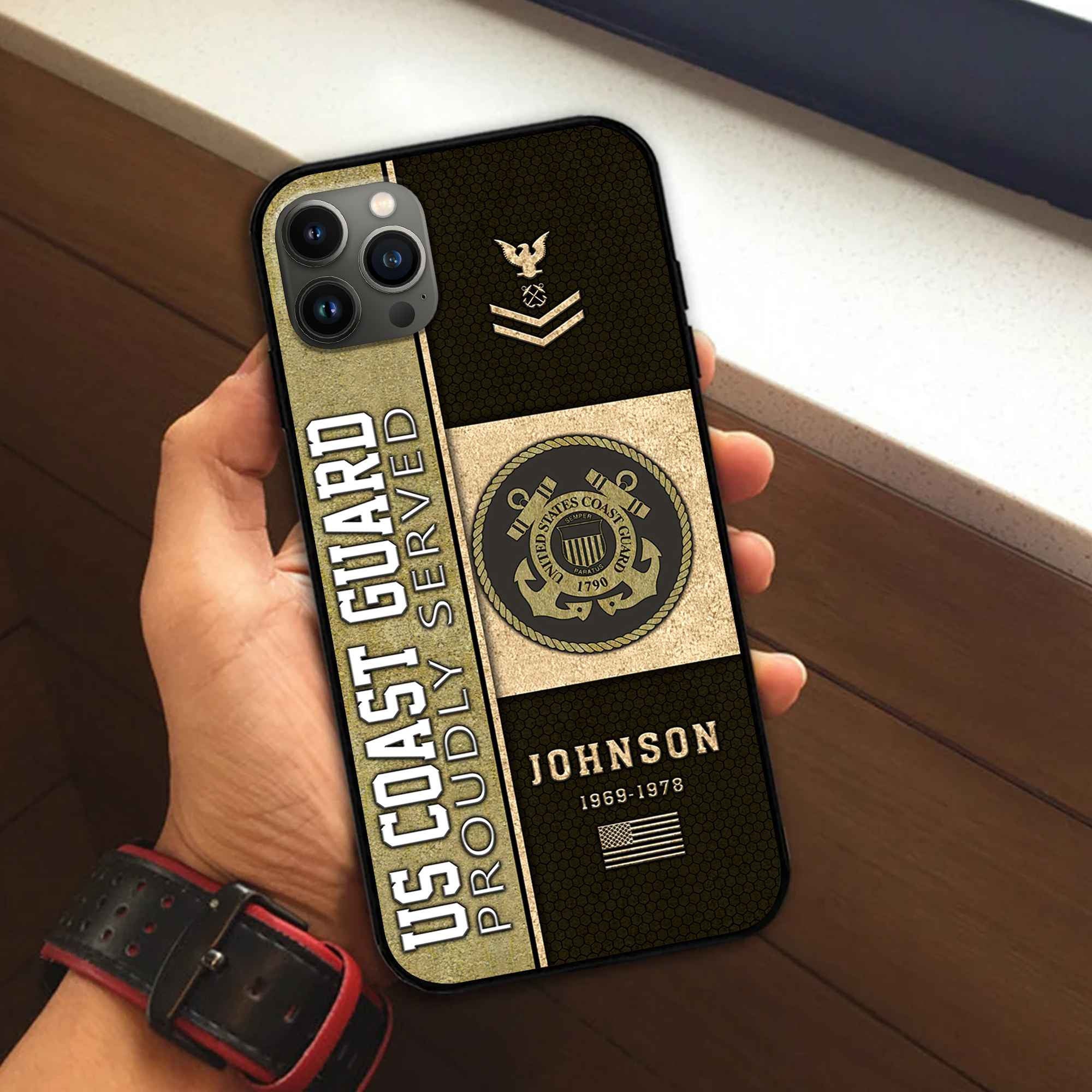 USCG Custom Phone Case VPVC503905, Gifts For Coast Guard Veteran, Best Gifts On Father's Day, Armed Forces Day, Independence Day, Veterans Day.