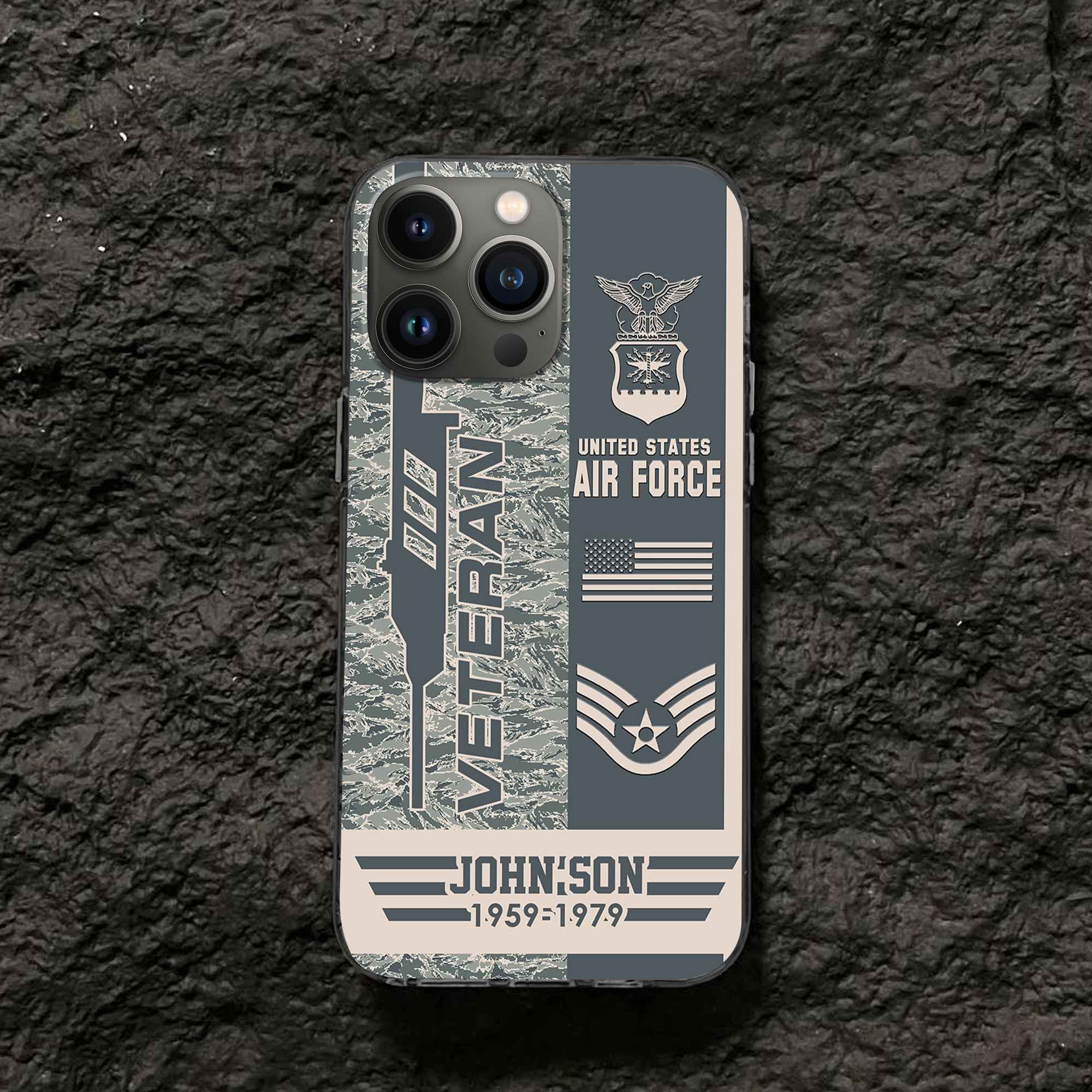Unique Custom Name, Rank, Year USAF Phone Case VPVC504204, Gifts For Air Force Veteran, Gifts For Dad, For Husband, Best Gifts On Father's Day, Independence Day, Veterans Day.