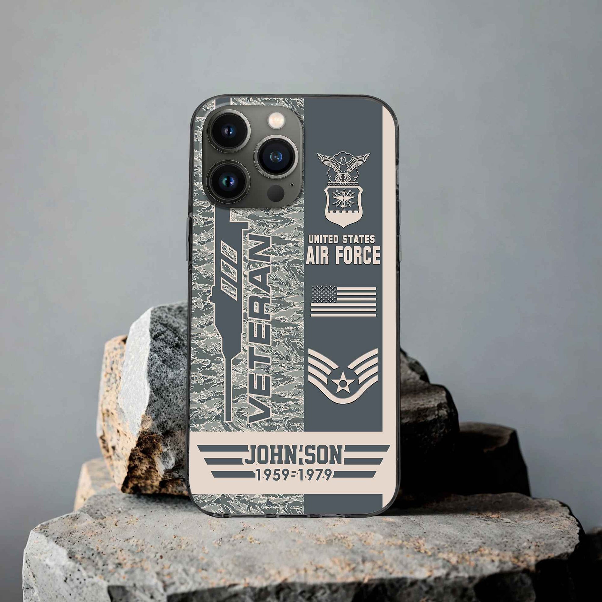 Unique Custom Name, Rank, Year USAF Phone Case VPVC504204, Gifts For Air Force Veteran, Gifts For Dad, For Husband, Best Gifts On Father's Day, Independence Day, Veterans Day.