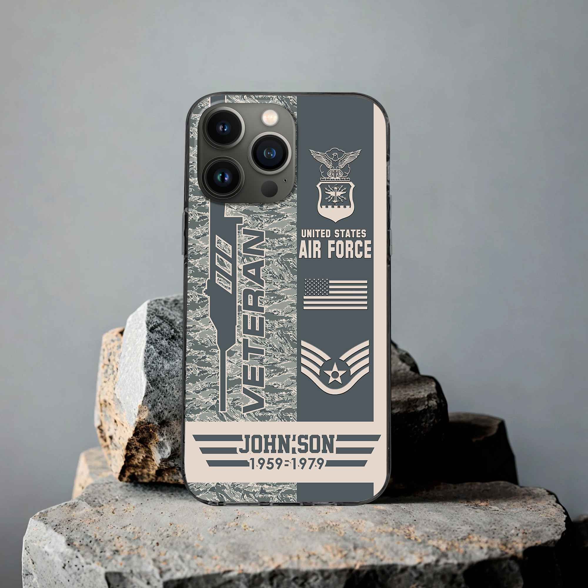 Unique Custom Name, Rank, Year USAF Phone Case VPVC504204, Gifts For Air Force Veteran, Gifts For Dad, For Husband, Best Gifts On Father's Day, Independence Day, Veterans Day.