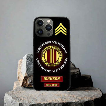 Vietnam Veteran Custom Phone Case VPVC504406, Gifts For Vietnam Veteran, Best Gifts On Father's Day, Armed Forces Day, Independence Day, Veterans Day.