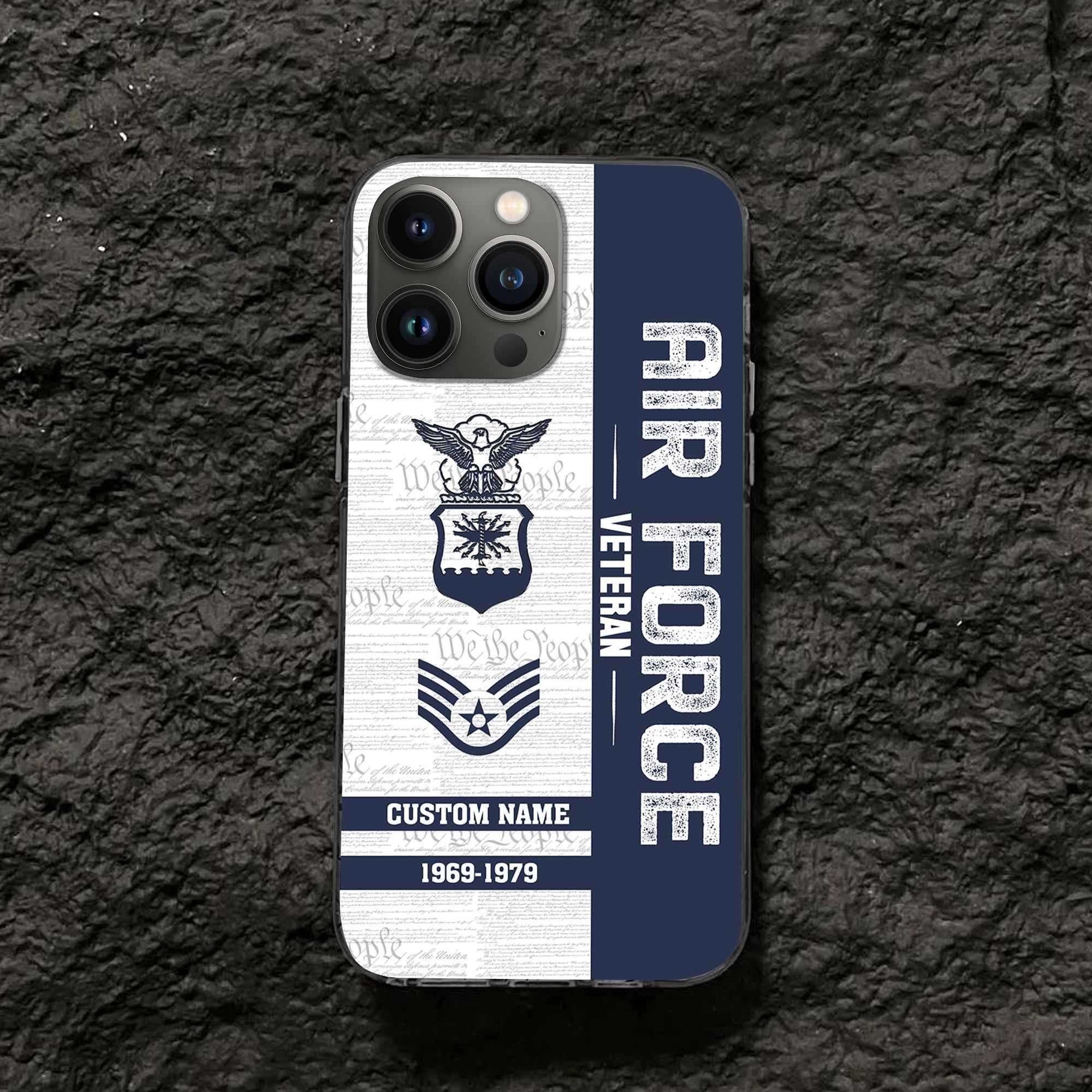 Unique Custom Name, Rank, Year USAF Phone Case VPVC504704, Gifts For Air Force Veteran, Gifts For Dad, For Husband, Best Gifts On Father's Day, Independence Day, Veterans Day.