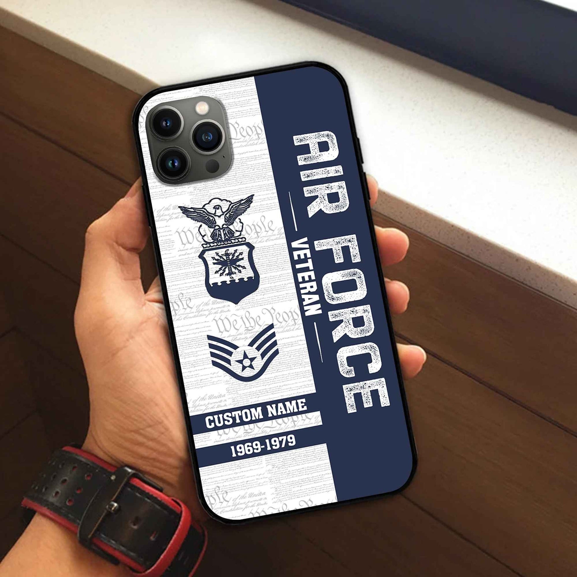Unique Custom Name, Rank, Year USAF Phone Case VPVC504704, Gifts For Air Force Veteran, Gifts For Dad, For Husband, Best Gifts On Father's Day, Independence Day, Veterans Day.