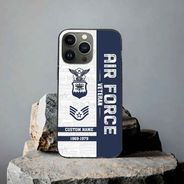 Unique Custom Name, Rank, Year USAF Phone Case VPVC504704, Gifts For Air Force Veteran, Gifts For Dad, For Husband, Best Gifts On Father's Day, Independence Day, Veterans Day.
