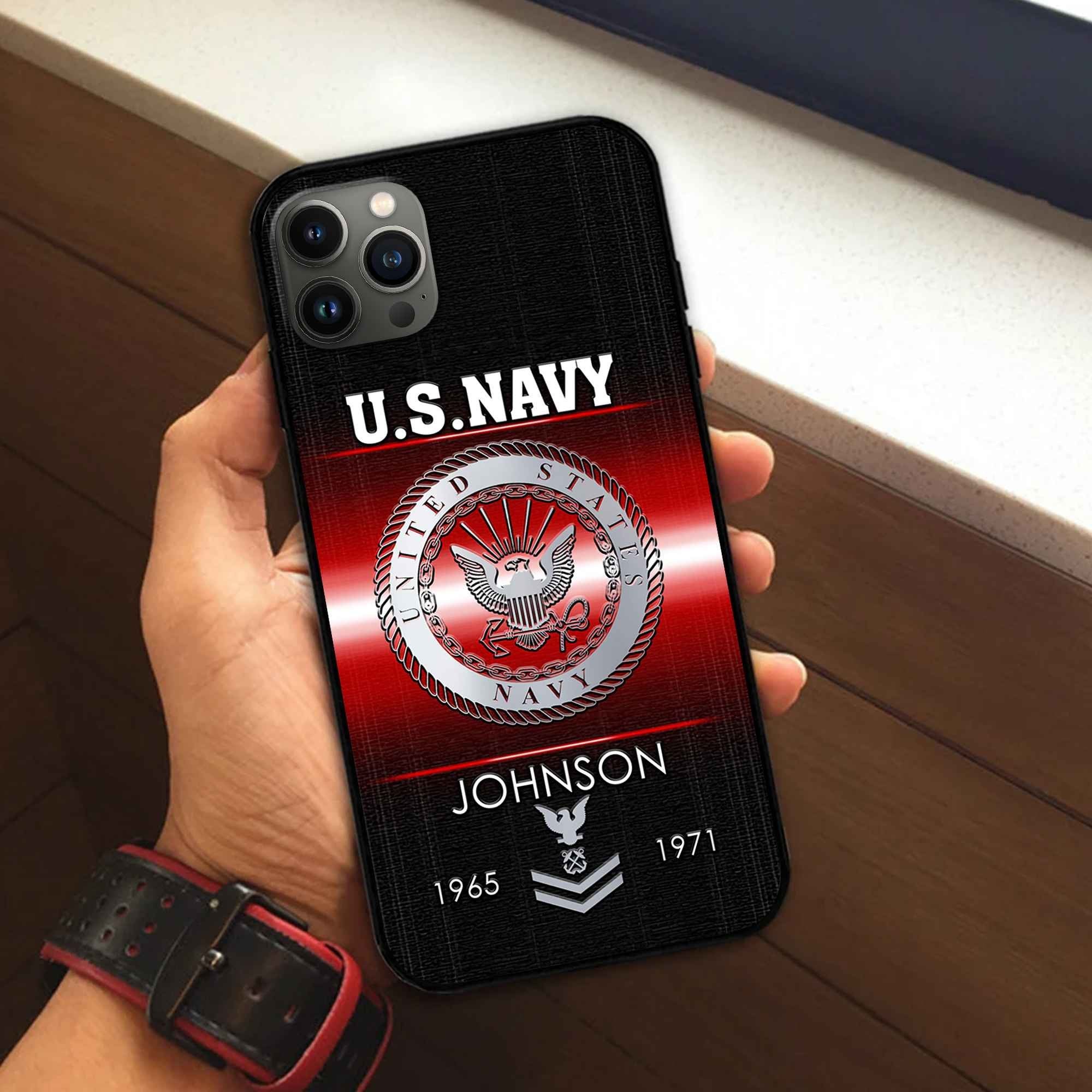 US Navy Custom Phone Case VPVC504902, Gifts For Navy Veteran, Best Gifts On Father's Day, Armed Forces Day, Independence Day, Veterans Day.