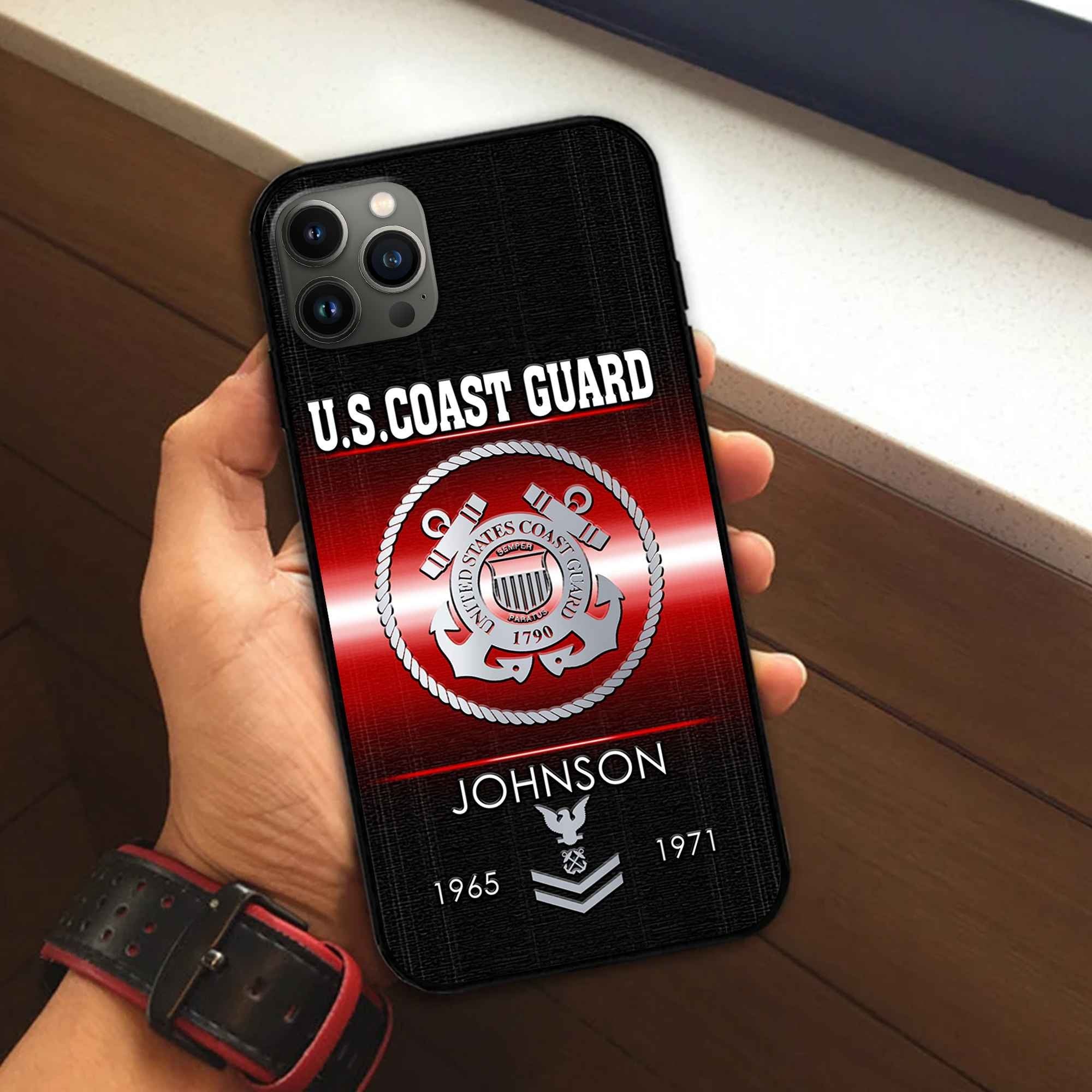 USCG Custom Phone Case VPVC504905, Gifts For Coast Guard Veteran, Best Gifts On Father's Day, Armed Forces Day, Independence Day, Veterans Day.