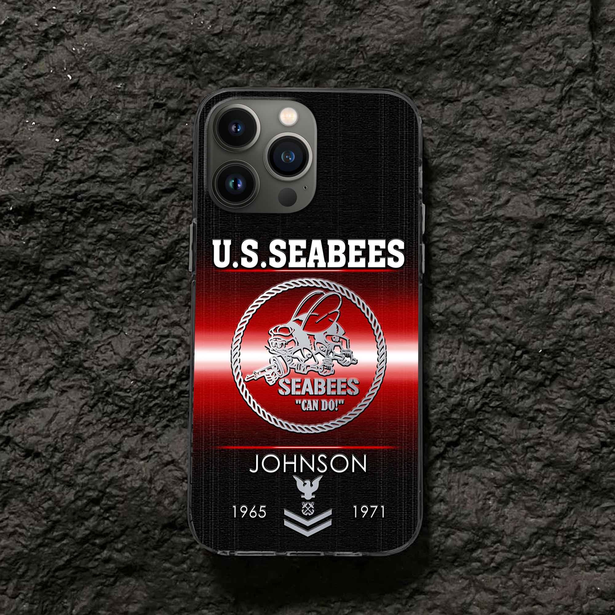 US Seabees Custom Phone Case VPVC504909, Gifts For Seabees Veteran, Best Gifts On Father's Day, Armed Forces Day, Independence Day, Veterans Day.