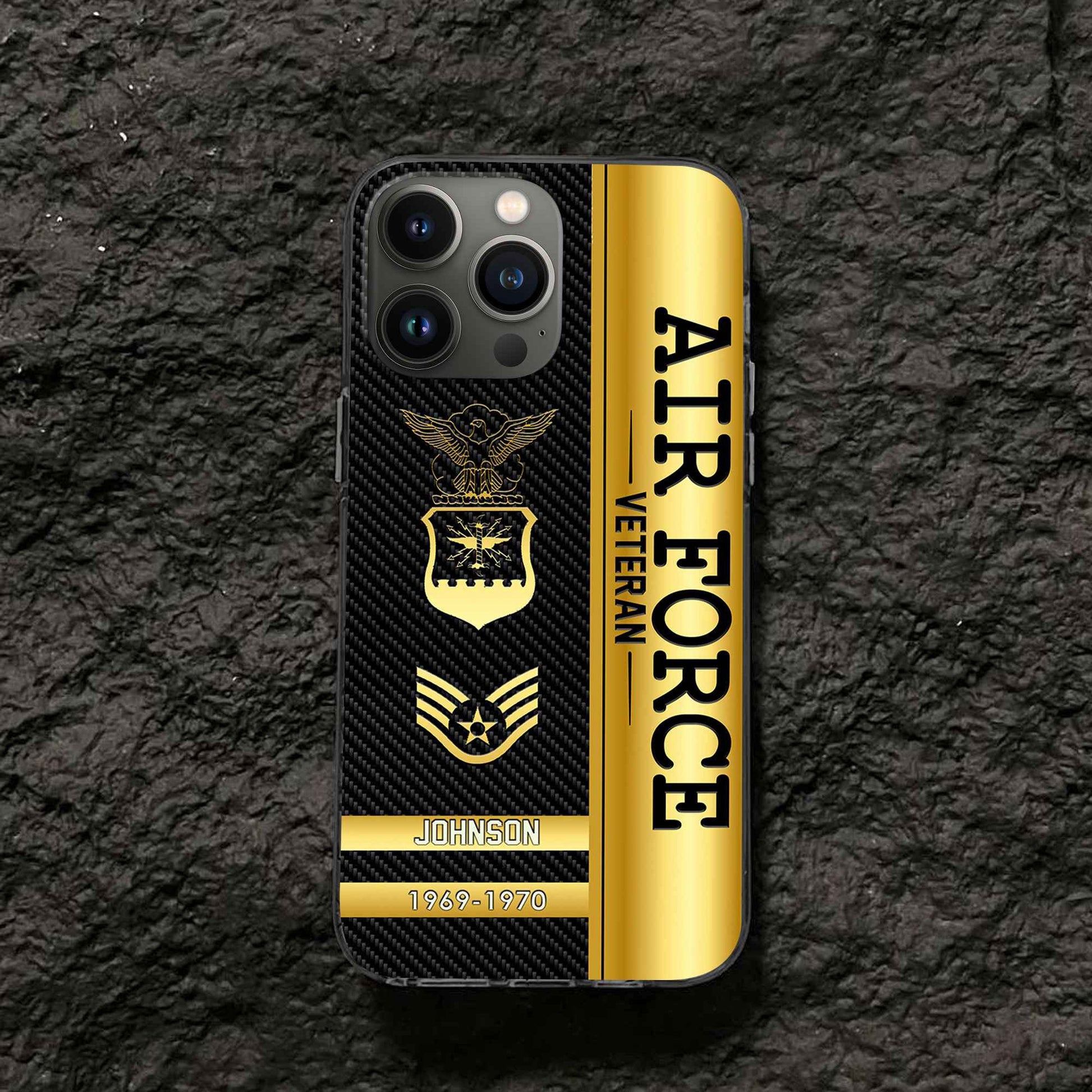 Unique Custom Name, Rank, Year USAF Phone Case VPVC505204, Gifts For Air Force Veteran, Gifts For Dad, For Husband, Best Gifts On Father's Day, Independence Day, Veterans Day.