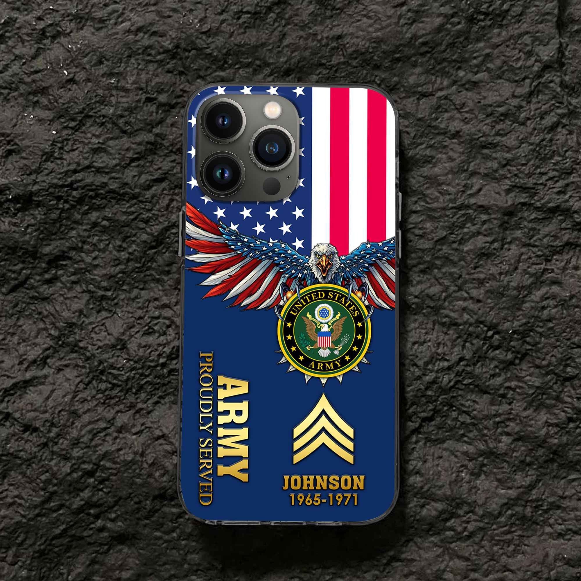 US Army Custom Phone Case VPVC505401, Gifts For Army Veteran, Best Gifts On Father's Day, Armed Forces Day, Independence Day, Veterans Day.