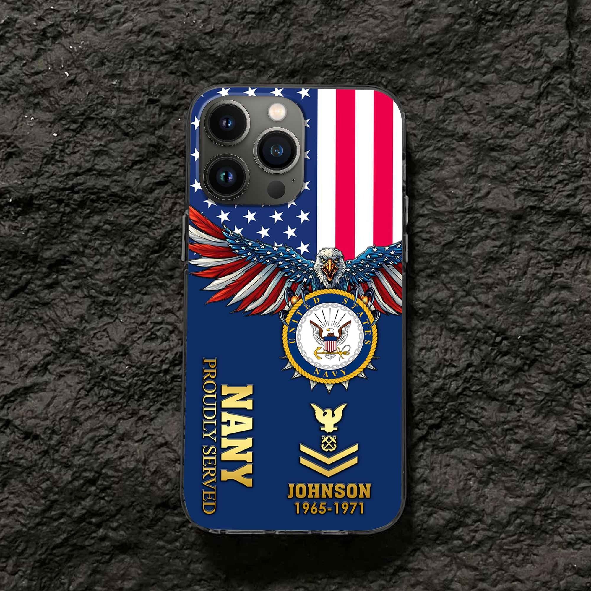 US Navy Custom Phone Case VPVC505402, Gifts For Navy Veteran, Best Gifts On Father's Day, Armed Forces Day, Independence Day, Veterans Day.