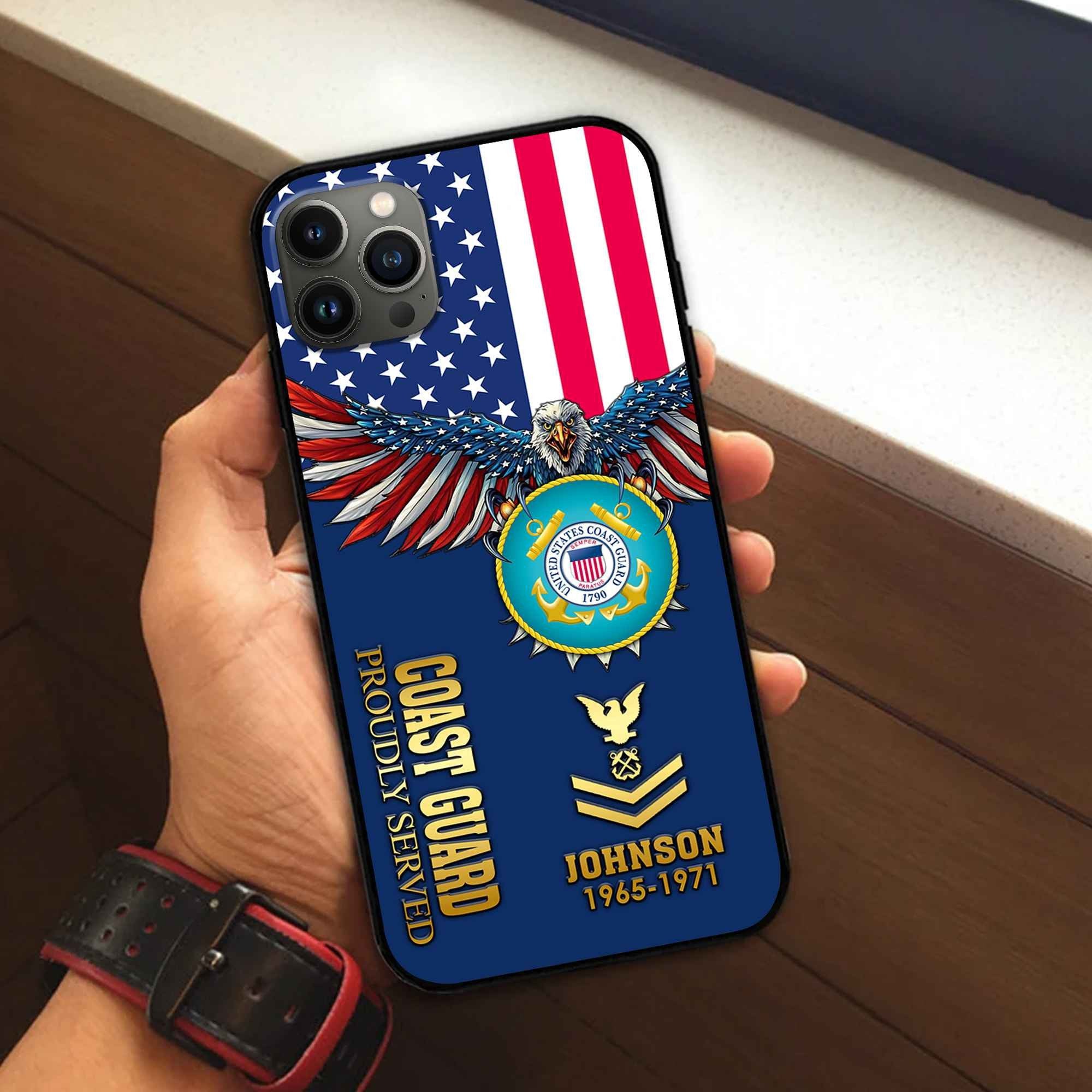 USCG Custom Phone Case VPVC505405, Gifts For Coast Guard Veteran, Best Gifts On Father's Day, Armed Forces Day, Independence Day, Veterans Day.
