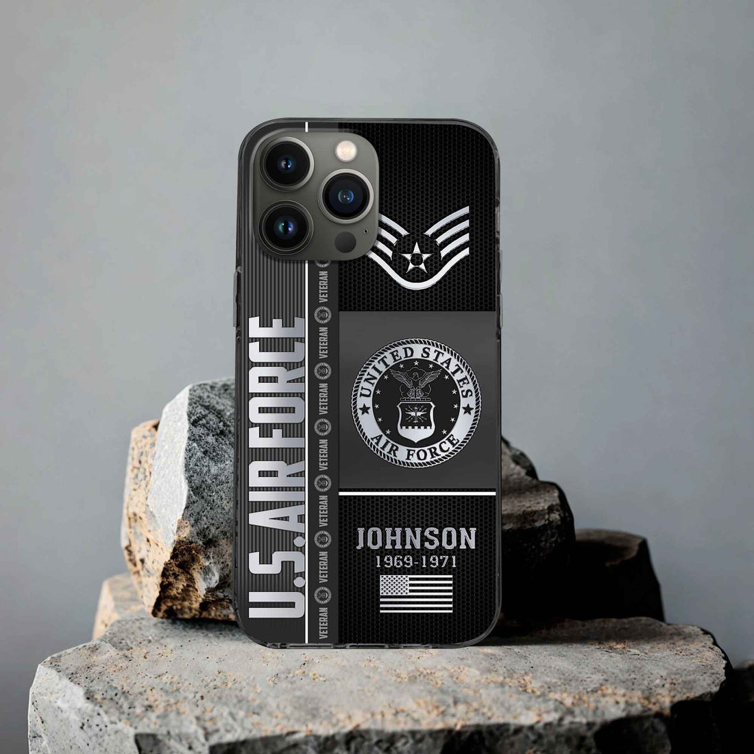 Unique Custom Name, Rank, Year USAF Phone Case VPVC505704, Gifts For Air Force Veteran, Gifts For Dad, For Husband, Best Gifts On Father's Day, Independence Day, Veterans Day.