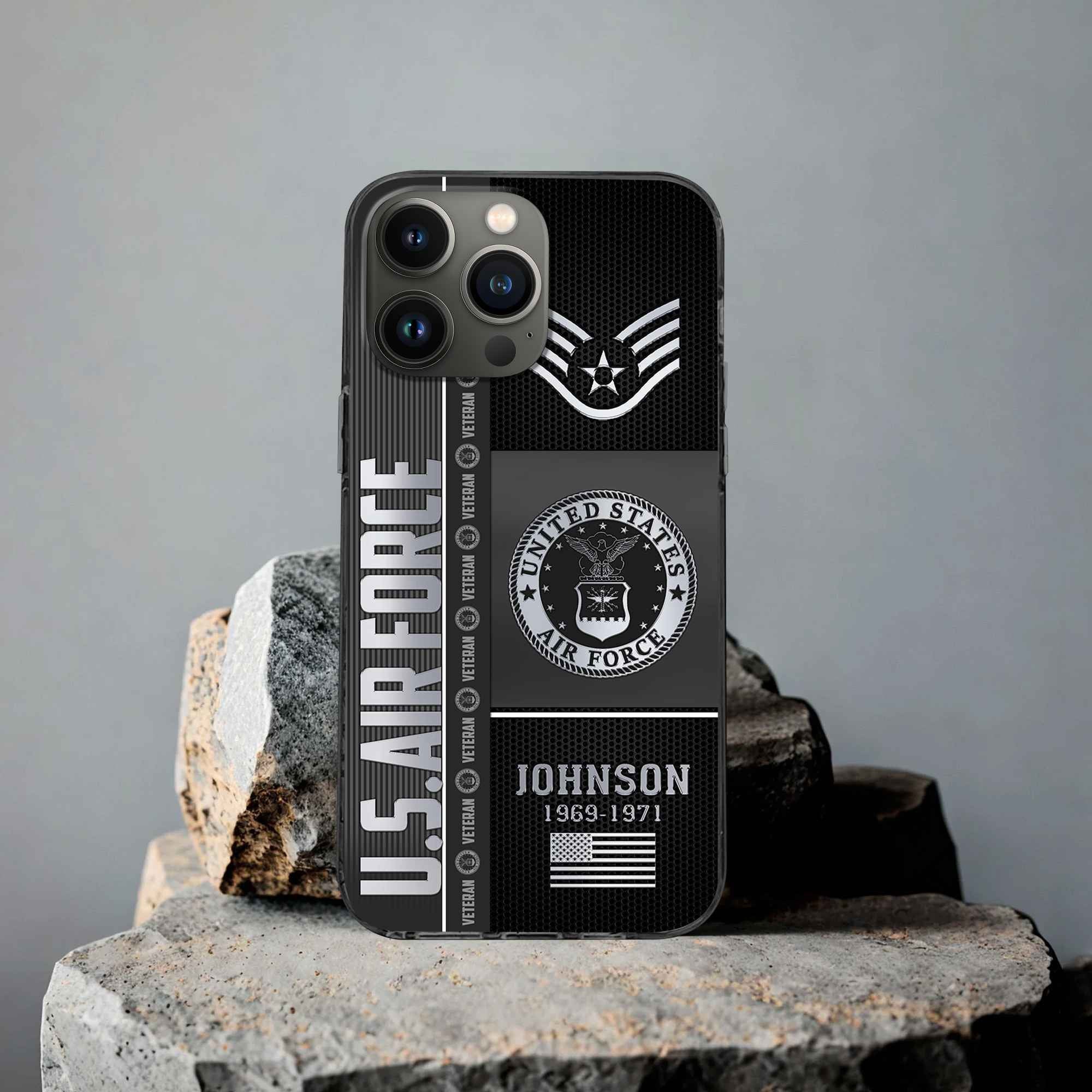 Unique Custom Name, Rank, Year USAF Phone Case VPVC505704, Gifts For Air Force Veteran, Gifts For Dad, For Husband, Best Gifts On Father's Day, Independence Day, Veterans Day.
