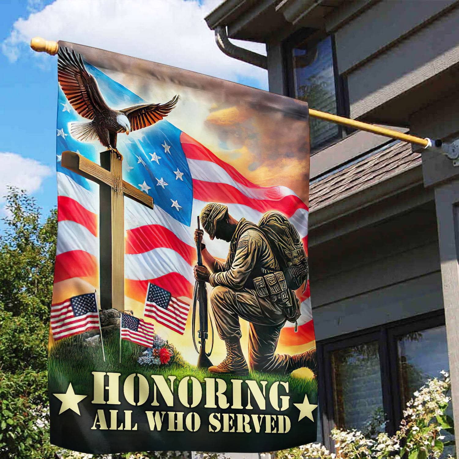 Unique US Veteran Flag VPVC106001, Gift For US Veteran, American Flag, Patriotic Flag, Garden Flag, House Flag