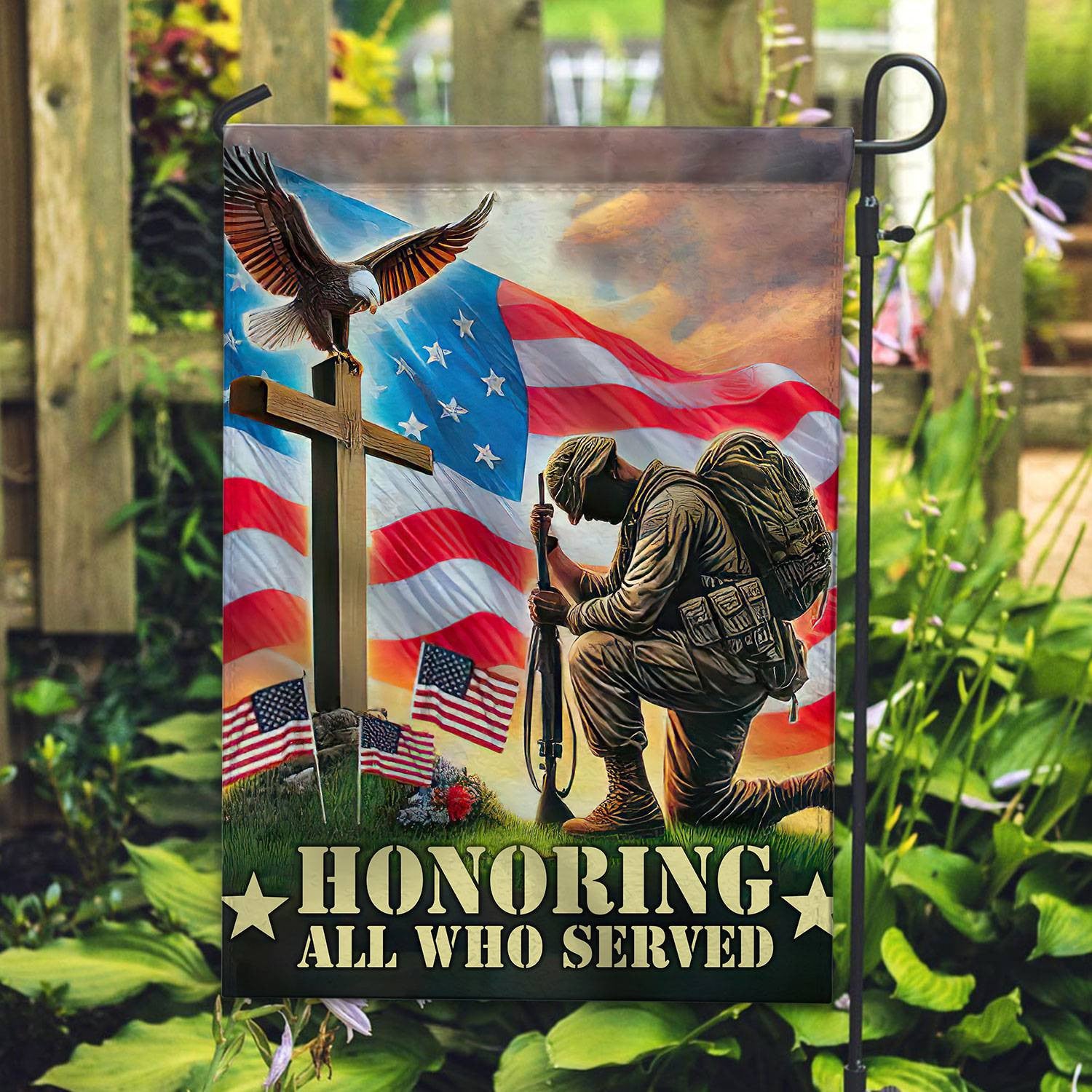 Unique US Veteran Flag VPVC106001, Gift For US Veteran, American Flag, Patriotic Flag, Garden Flag, House Flag