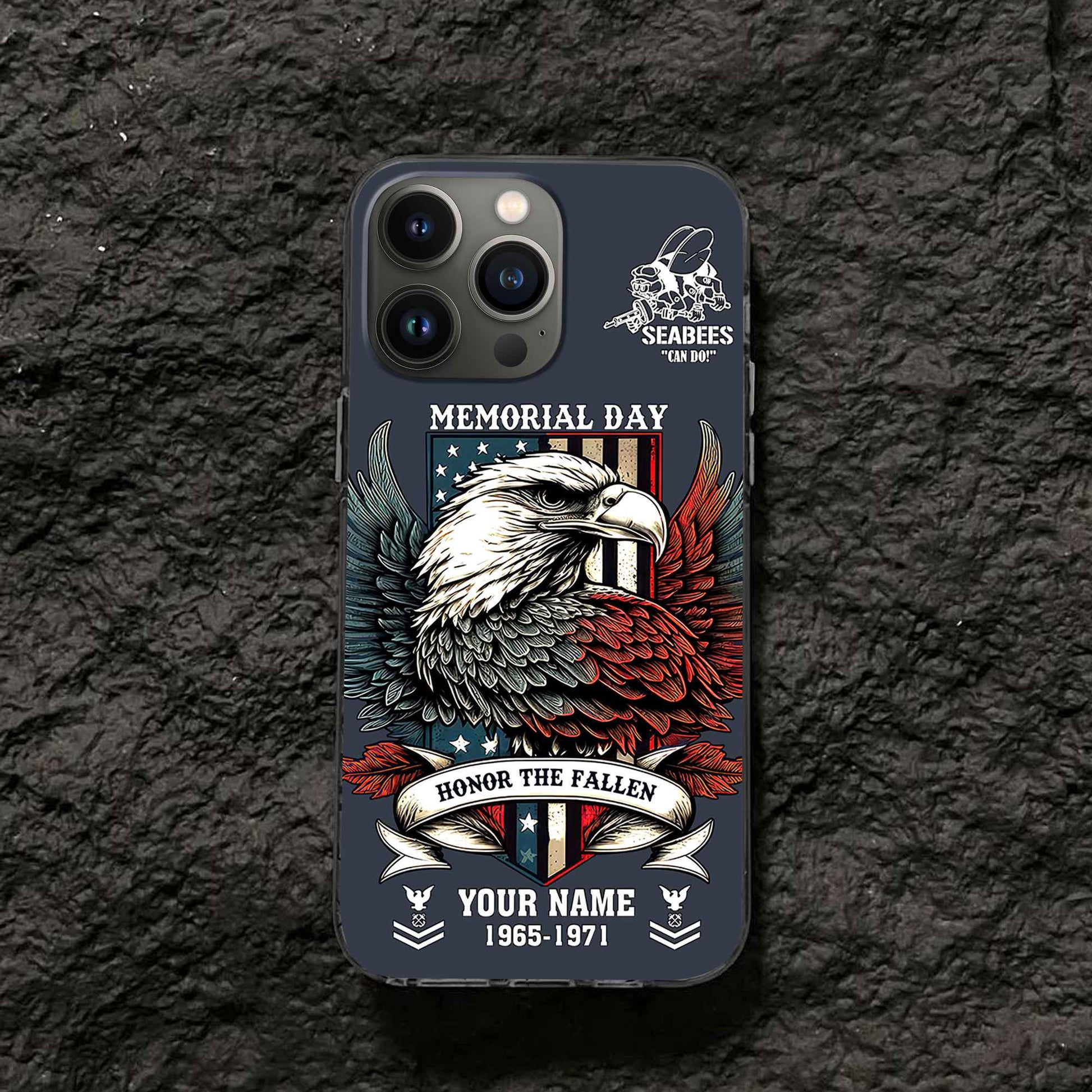 US Seabees Custom Phone Case VPVC505909, Gifts For Seabees Veteran, Best Gifts On Father's Day, Armed Forces Day, Independence Day, Veterans Day.