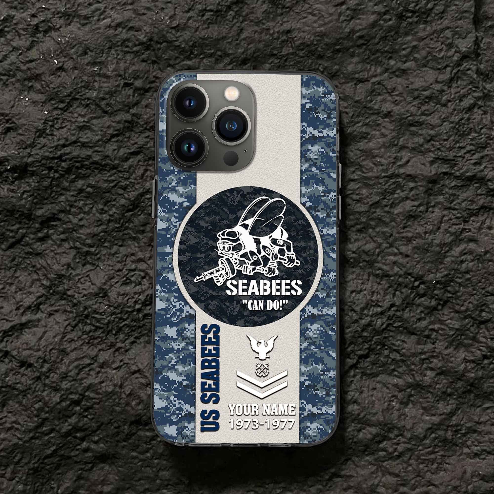 US Seabees Custom Phone Case VPVC506409, Gifts For Seabees Veteran, Best Gifts On Father's Day, Armed Forces Day, Independence Day, Veterans Day.