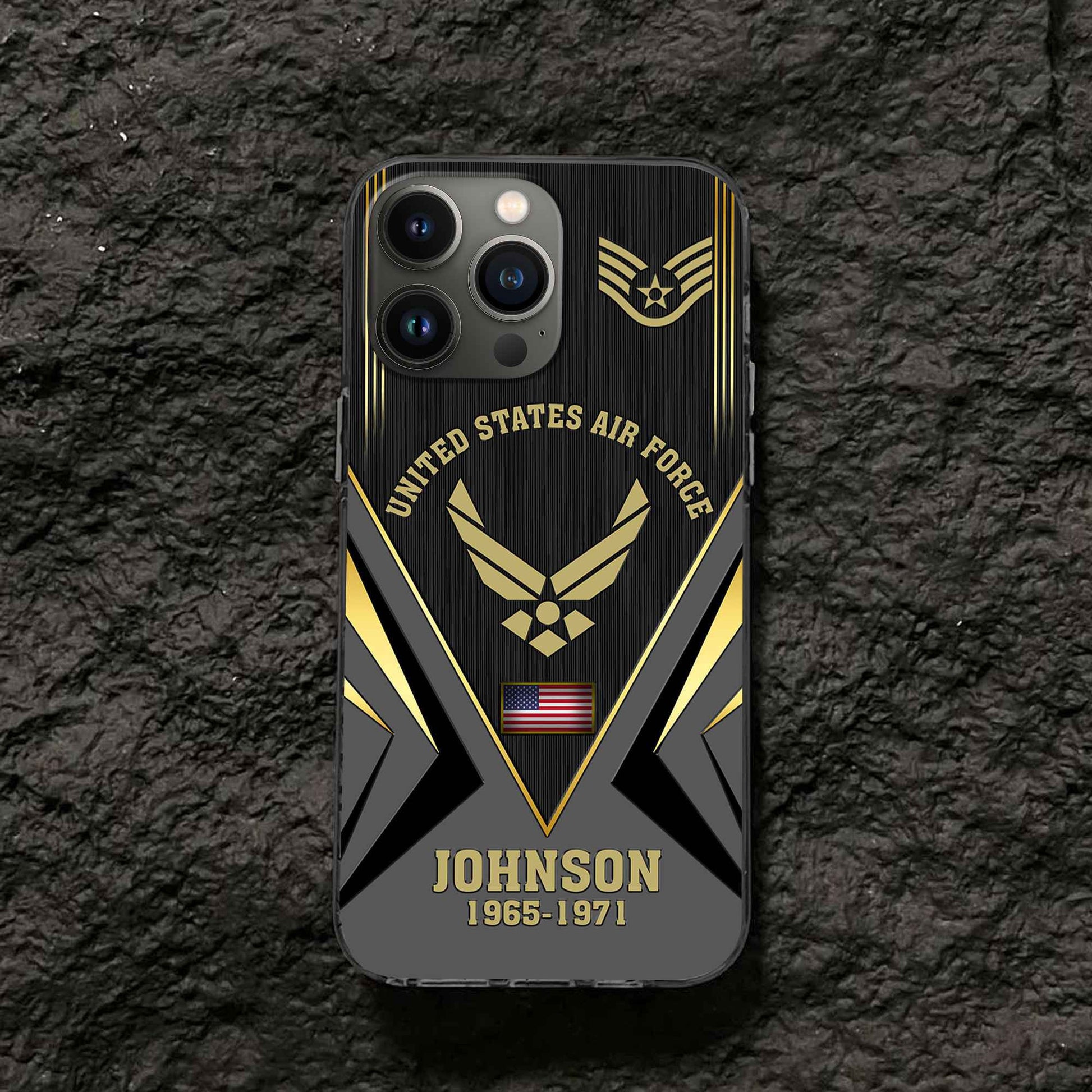 Unique Custom Name, Rank, Year, USAF Phone Case VPVC506804, Gifts For Air Force Veteran, Best Gifts On Father's Day, Independence Day, Veterans Day.