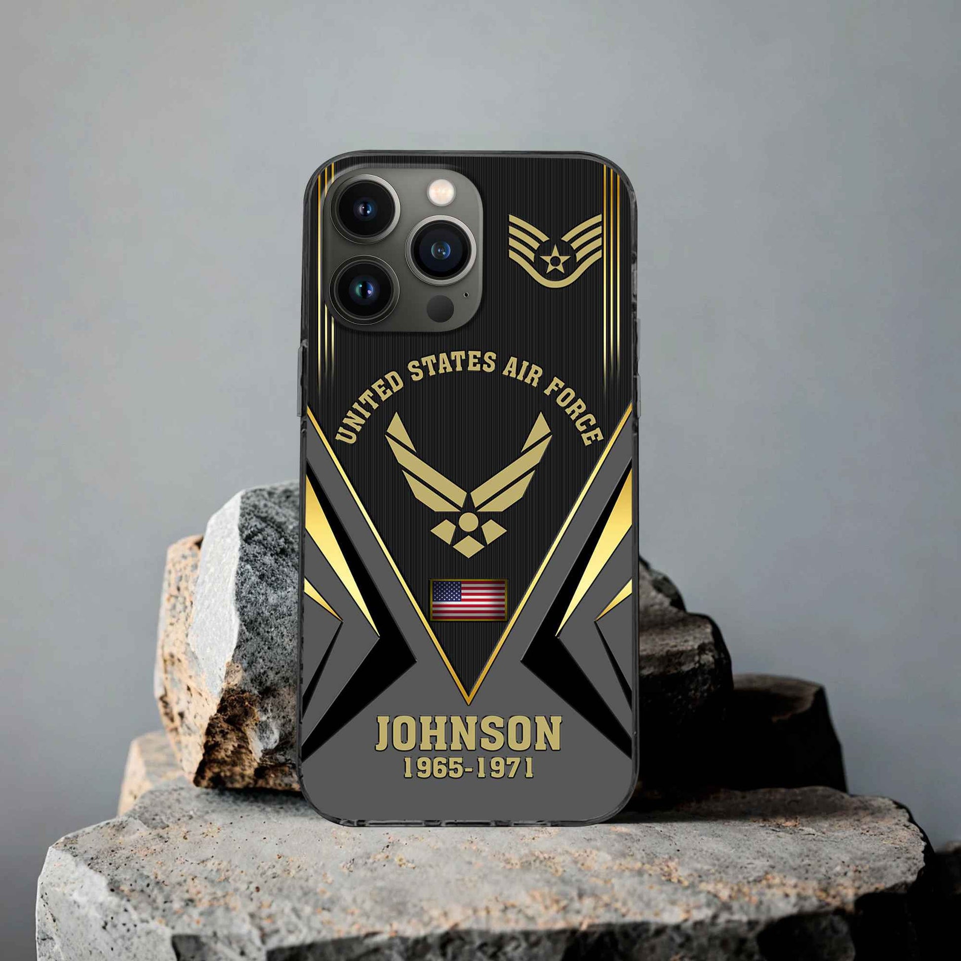 Unique Custom Name, Rank, Year, USAF Phone Case VPVC506804, Gifts For Air Force Veteran, Best Gifts On Father's Day, Independence Day, Veterans Day.