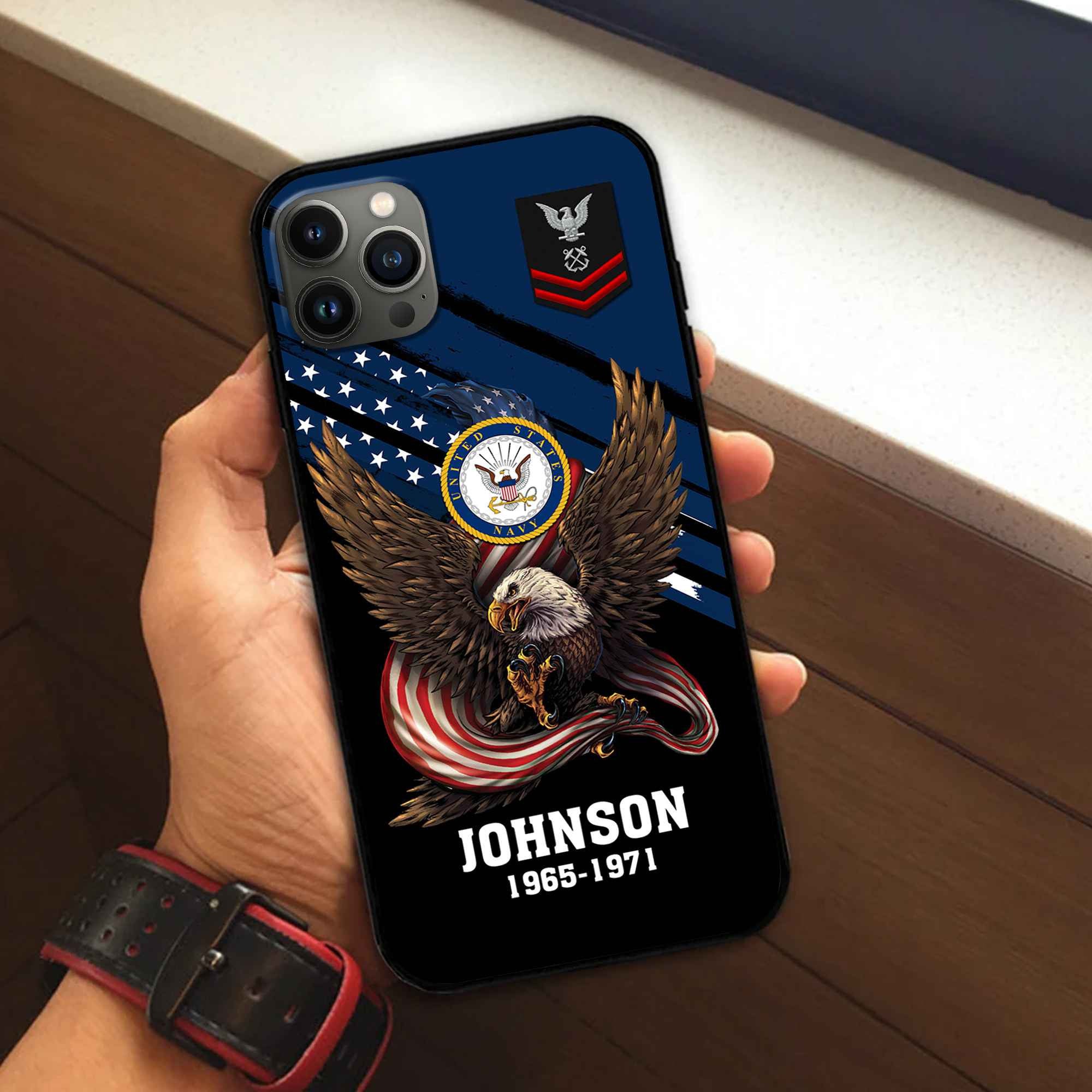 US Navy Custom Phone Case VPVC507002, Gifts For Navy Veteran, Best Gifts On Father's Day, Armed Forces Day, Independence Day, Veterans Day.